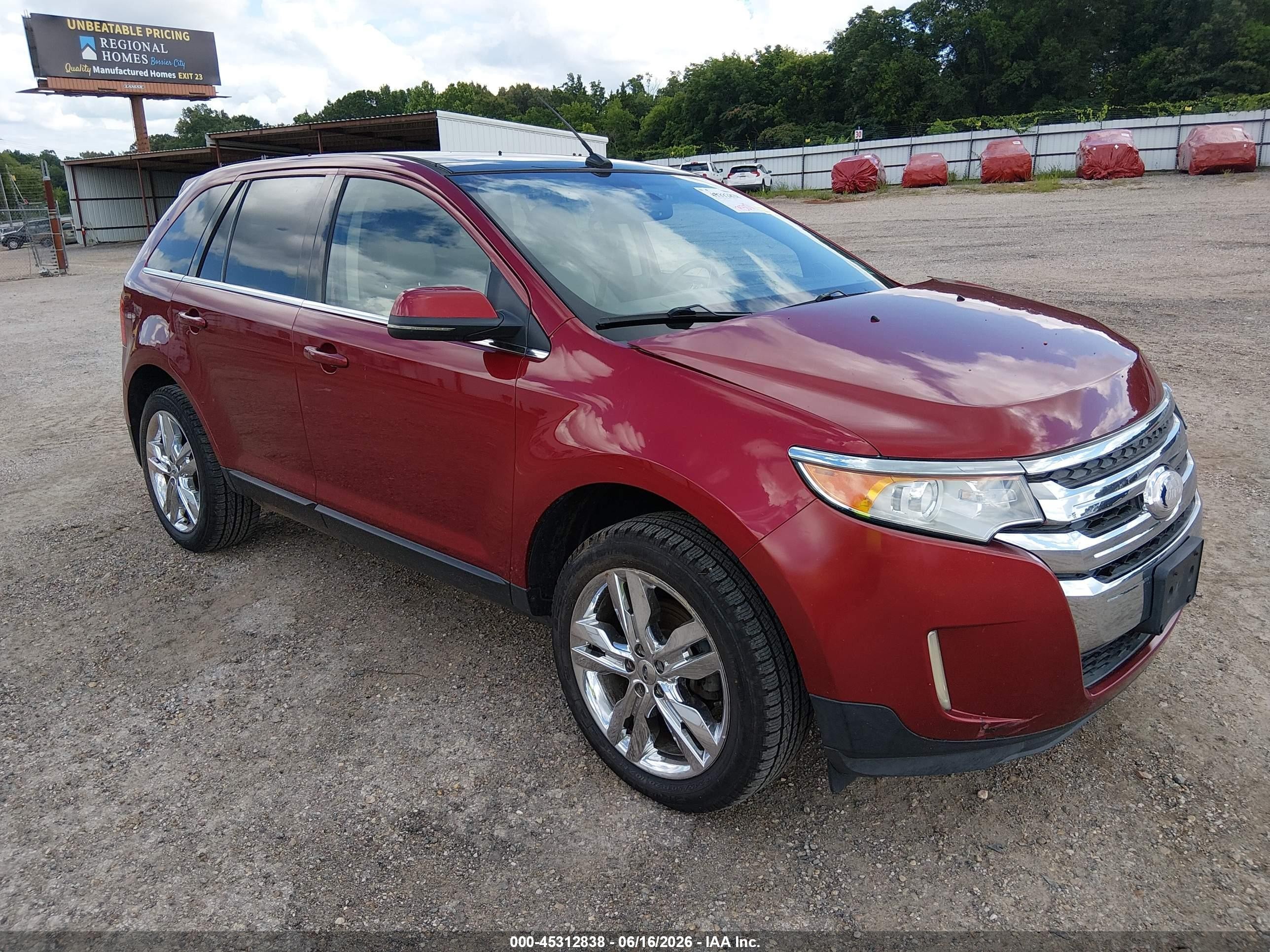 2013 Ford Edge Limited Burgundy vin: 2FMDK3KC9DBB06208