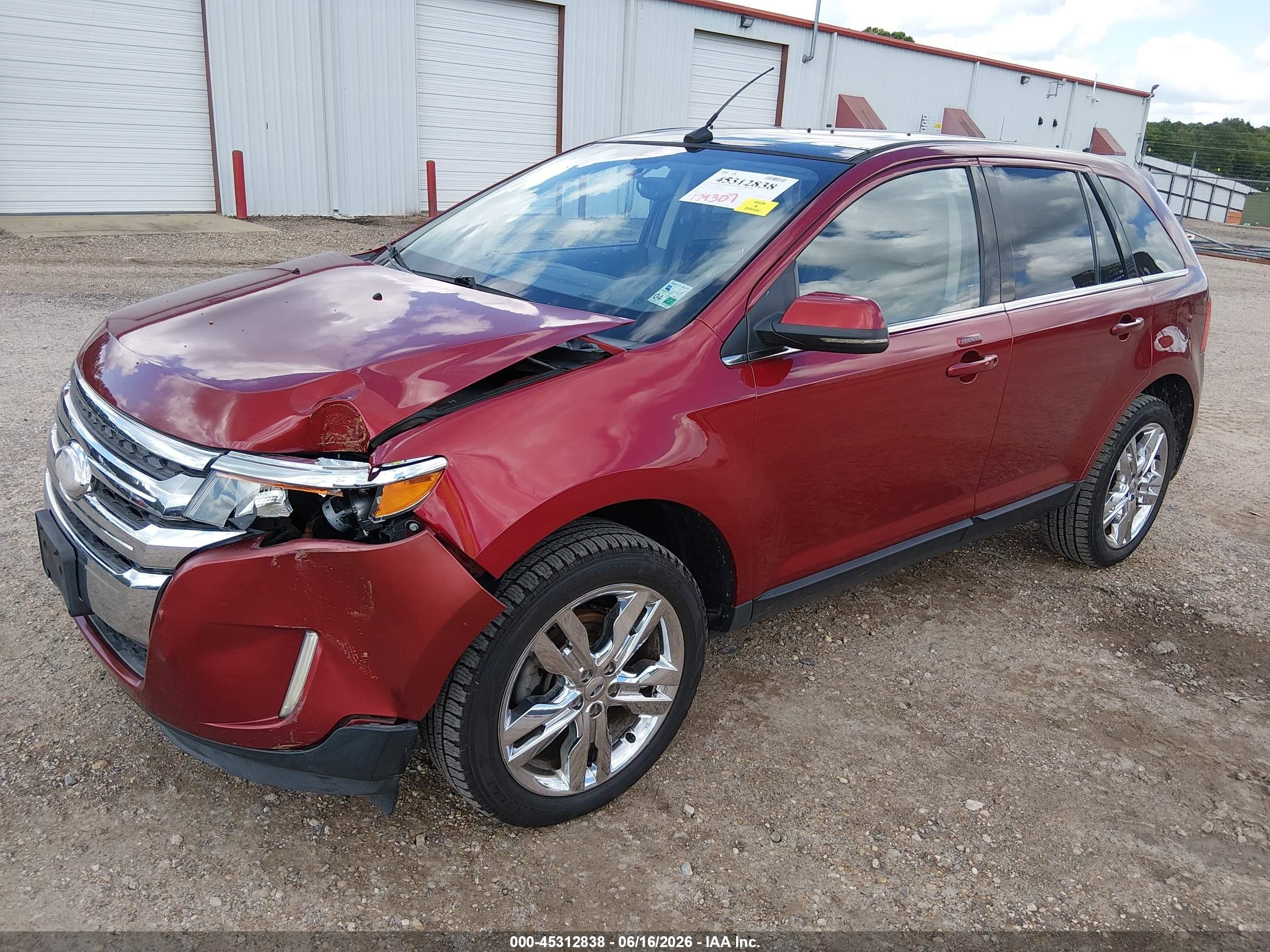 2013 Ford Edge Limited Burgundy vin: 2FMDK3KC9DBB06208