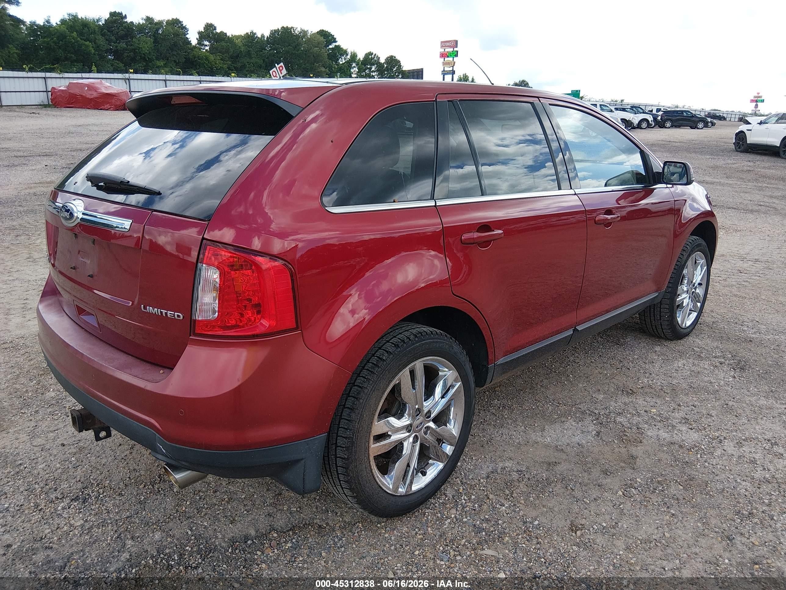 2013 Ford Edge Limited Burgundy vin: 2FMDK3KC9DBB06208