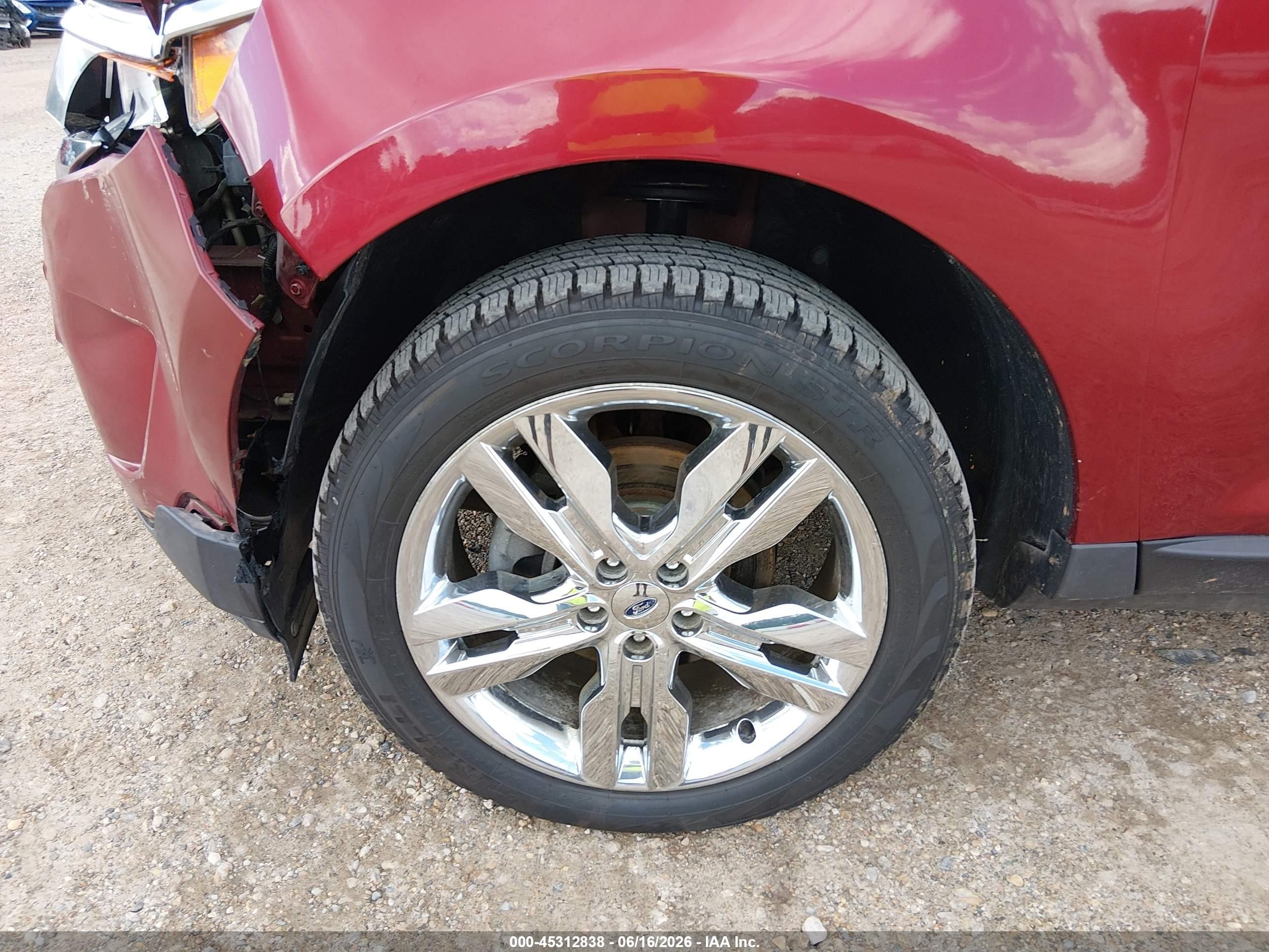 2013 Ford Edge Limited Burgundy vin: 2FMDK3KC9DBB06208