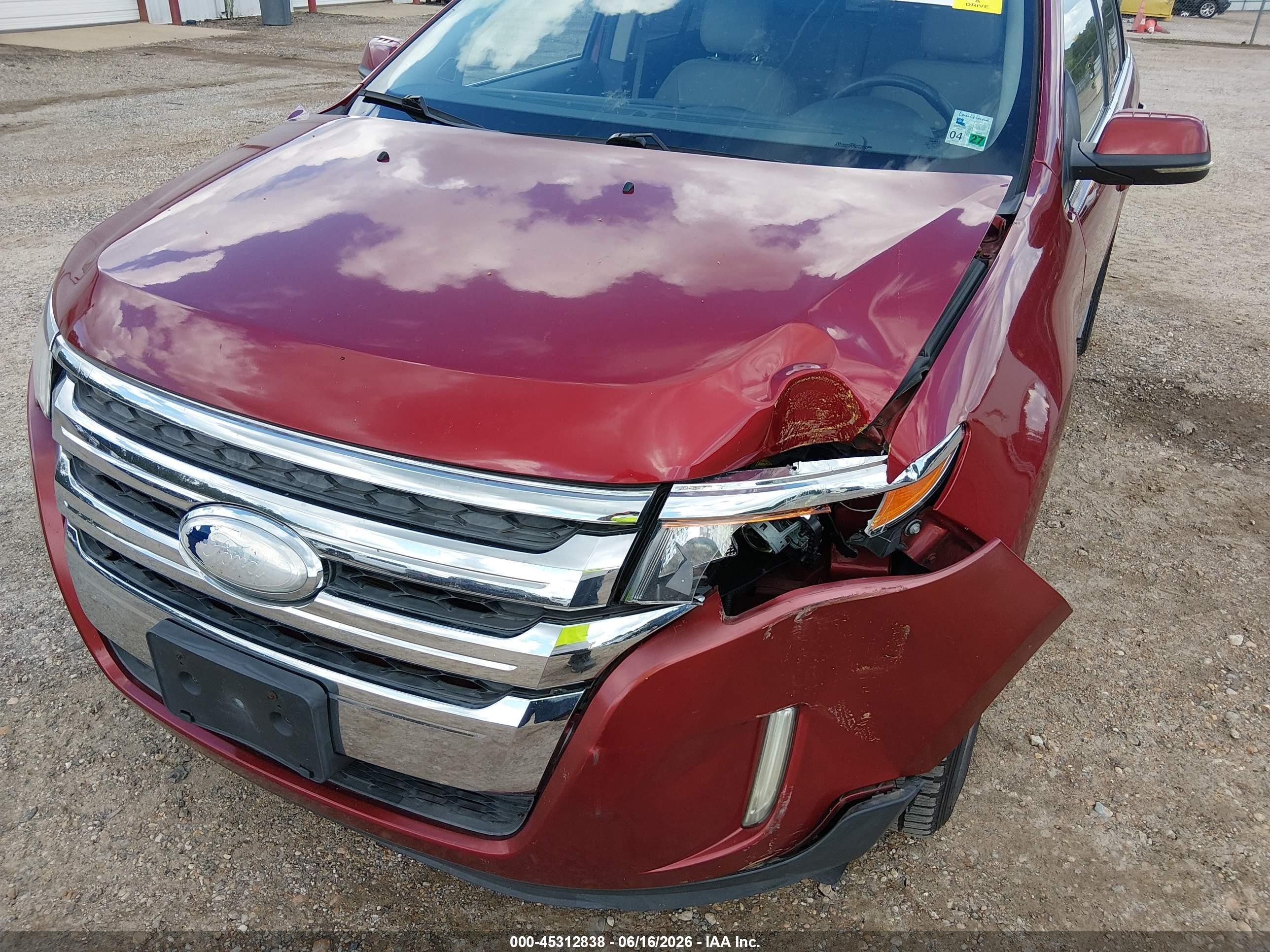2013 Ford Edge Limited Burgundy vin: 2FMDK3KC9DBB06208