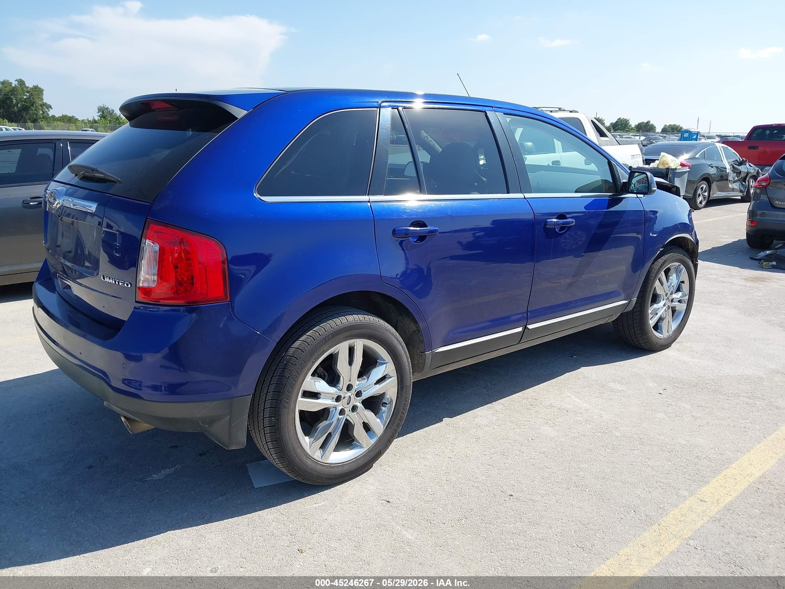 2013 Ford Edge Limited Blue vin: 2FMDK3KC9DBC78030