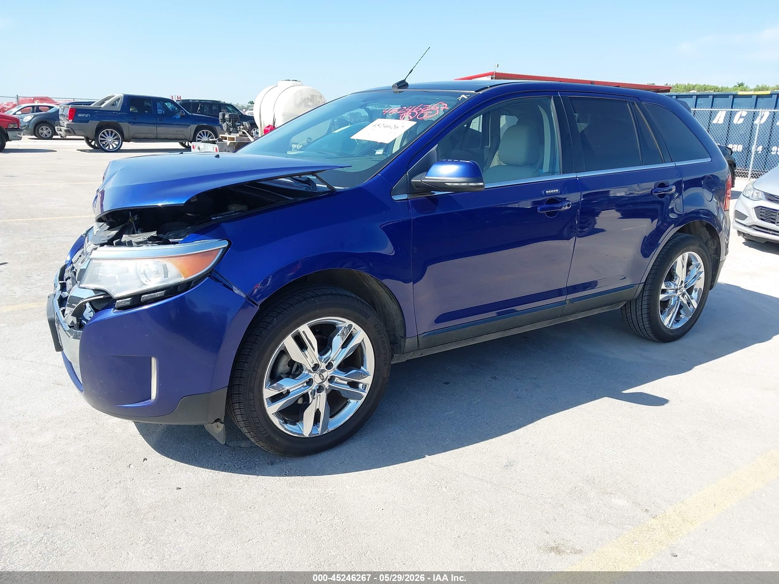2013 Ford Edge Limited Blue vin: 2FMDK3KC9DBC78030