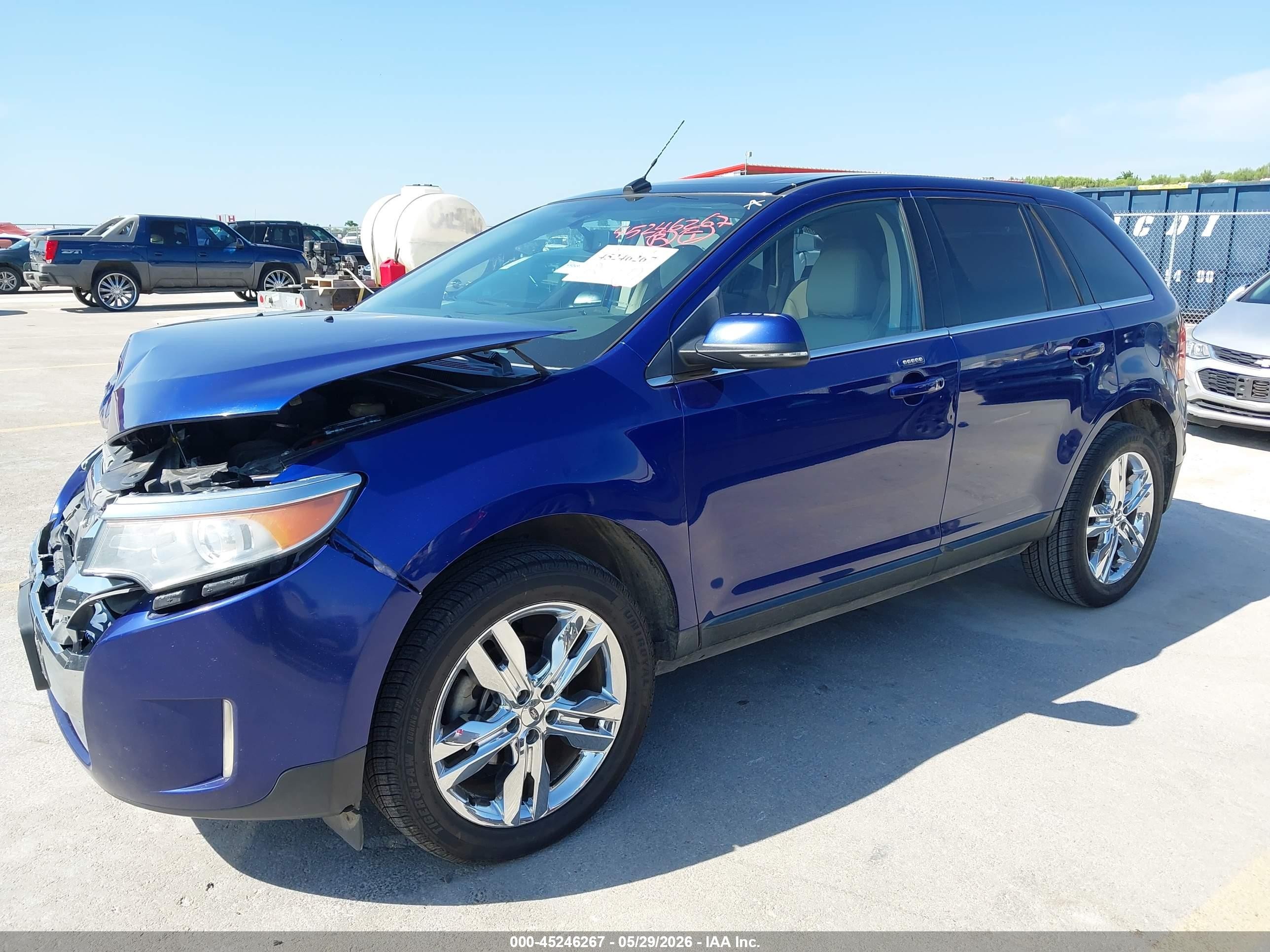 2013 Ford Edge Limited Blue vin: 2FMDK3KC9DBC78030
