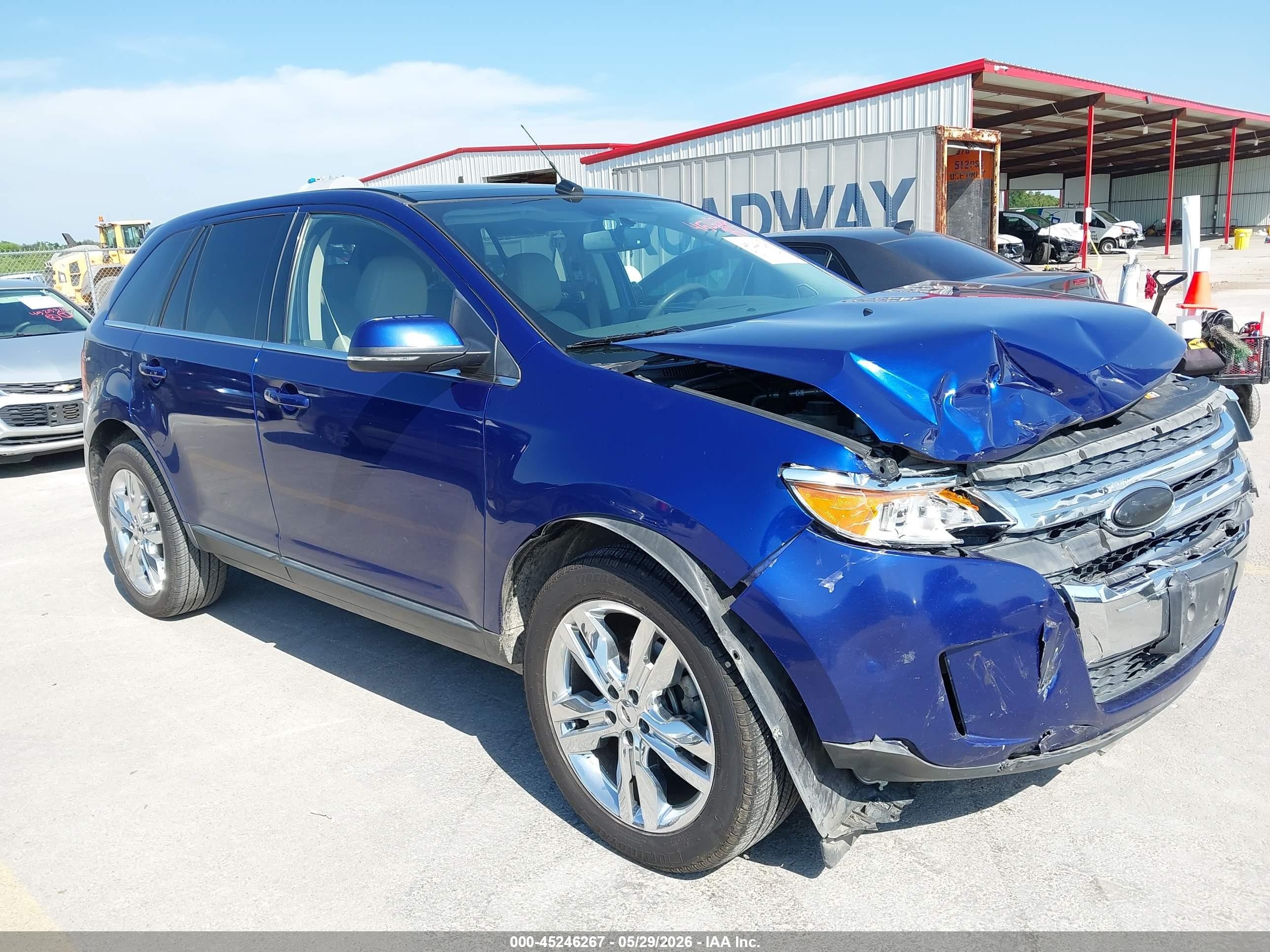 2013 Ford Edge Limited Blue vin: 2FMDK3KC9DBC78030
