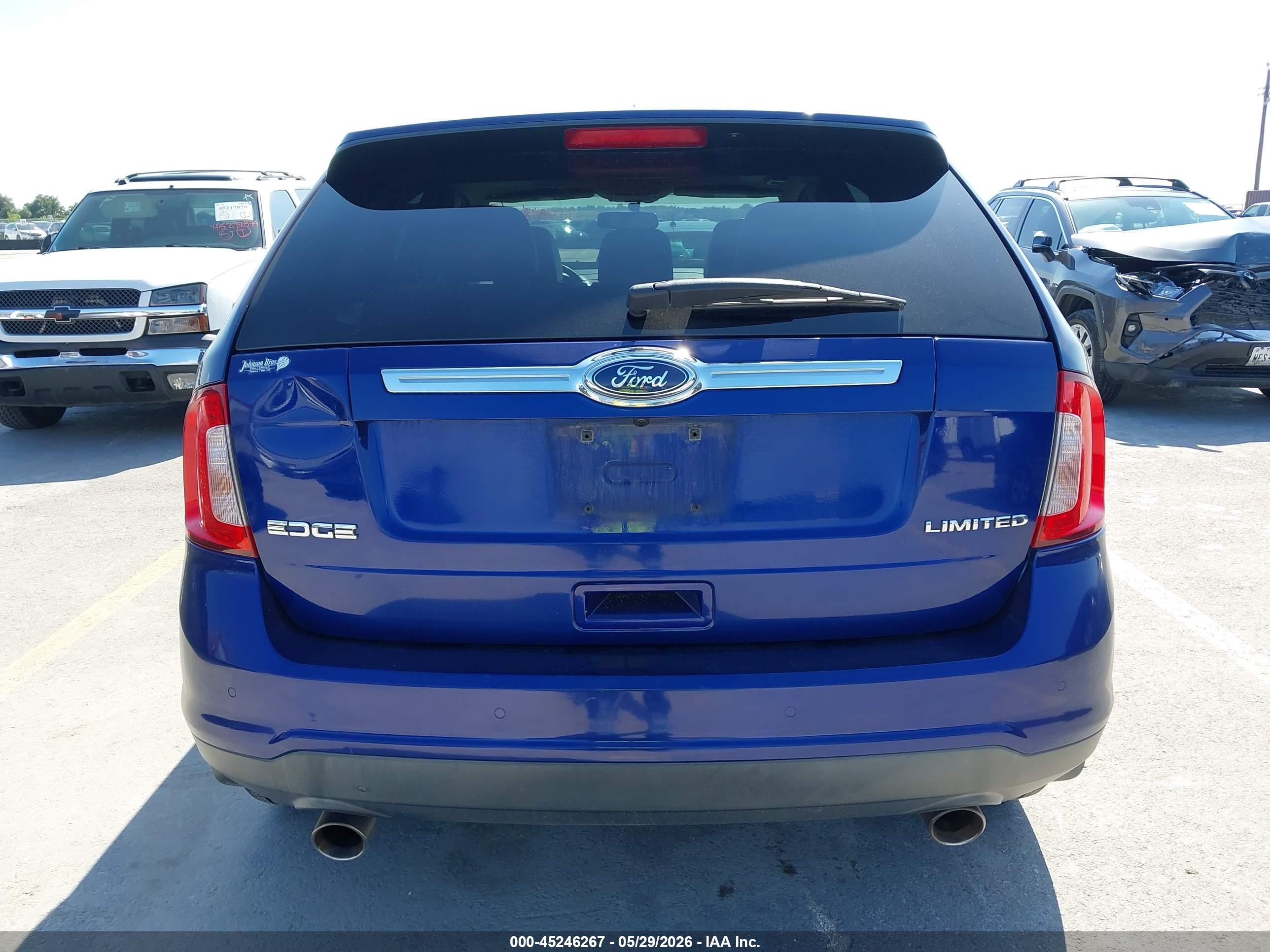 2013 Ford Edge Limited Blue vin: 2FMDK3KC9DBC78030