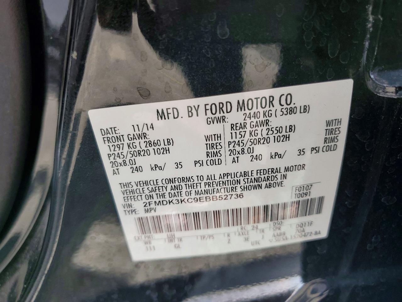 2014 Ford Edge Limited Black vin: 2FMDK3KC9EBB52736
