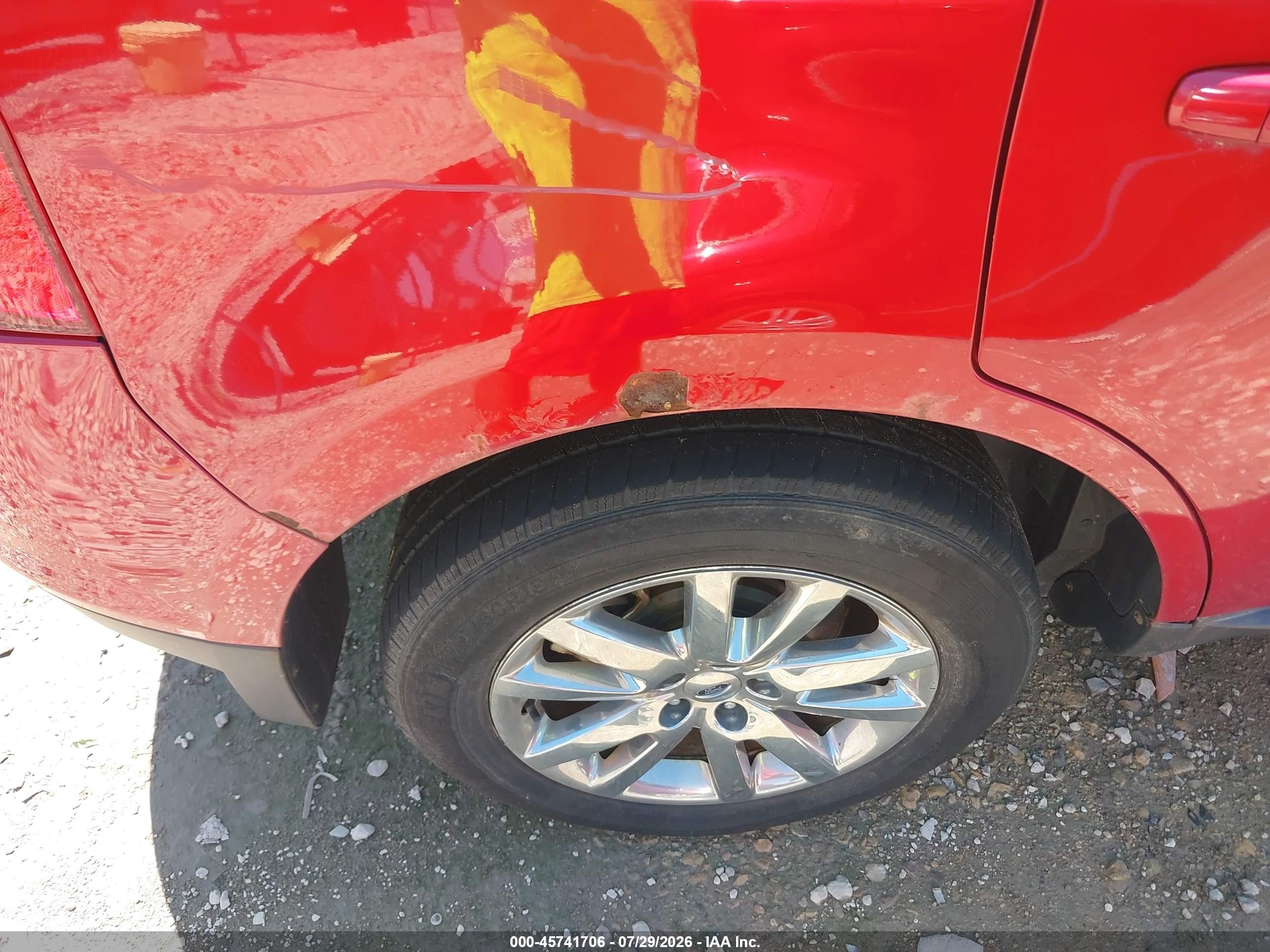 2011 Ford Edge Limited Red vin: 2FMDK3KCXBBA01142