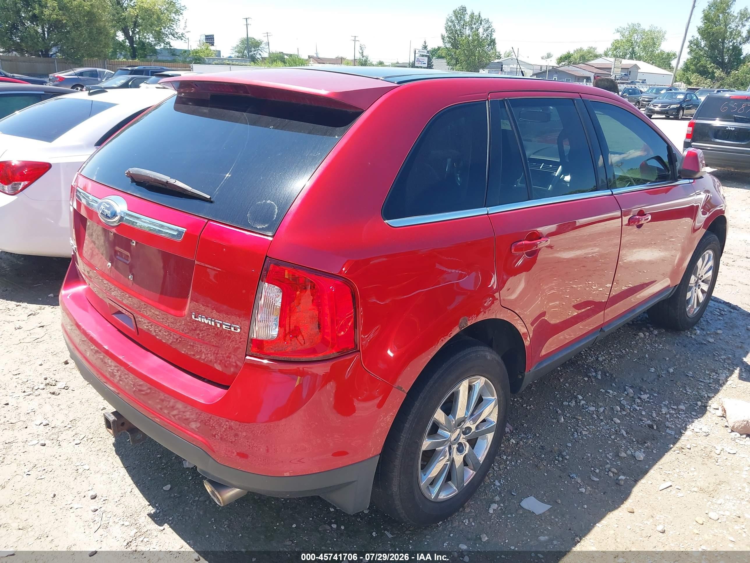 2011 Ford Edge Limited Red vin: 2FMDK3KCXBBA01142
