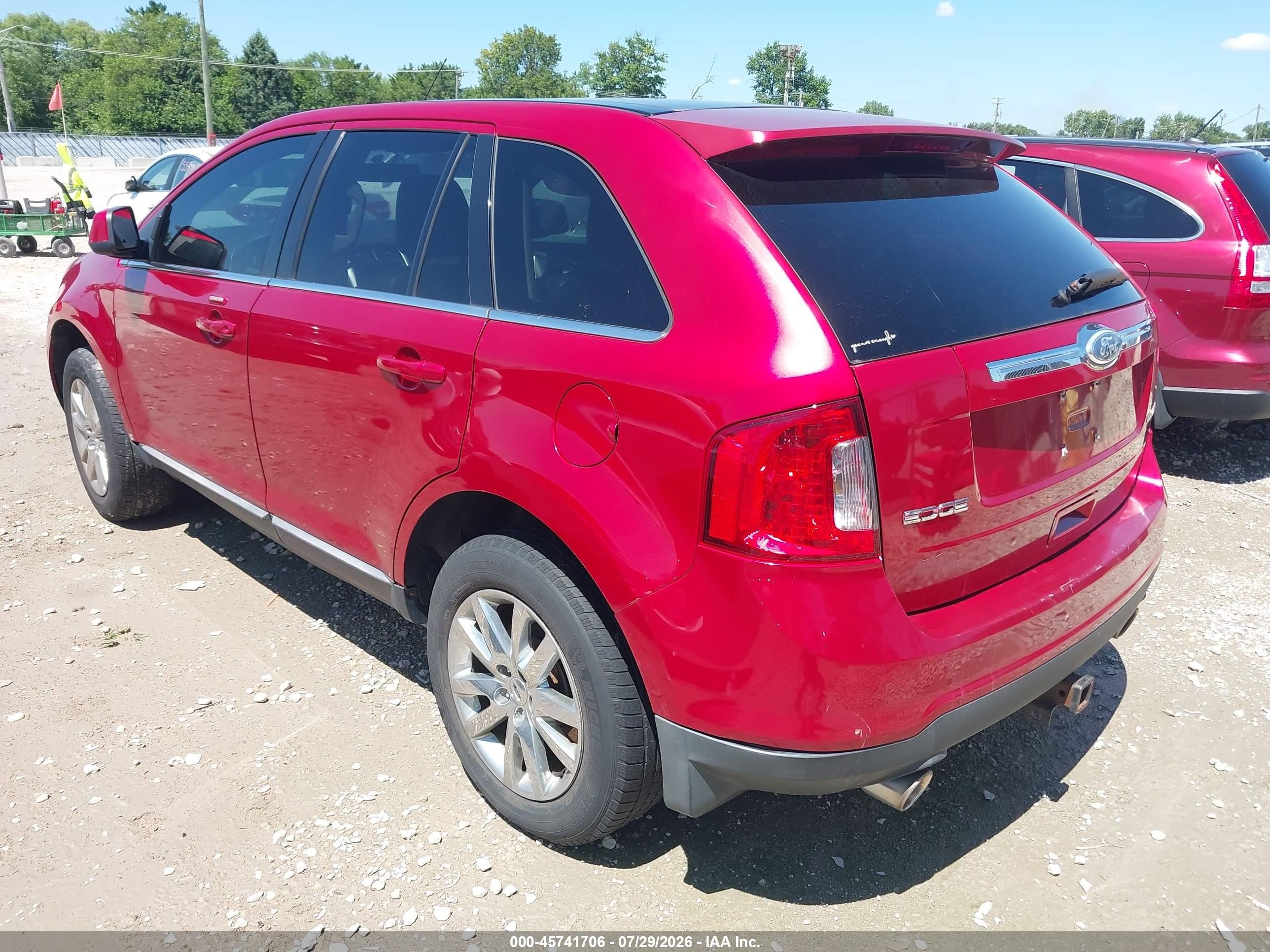 2011 Ford Edge Limited Red vin: 2FMDK3KCXBBA01142