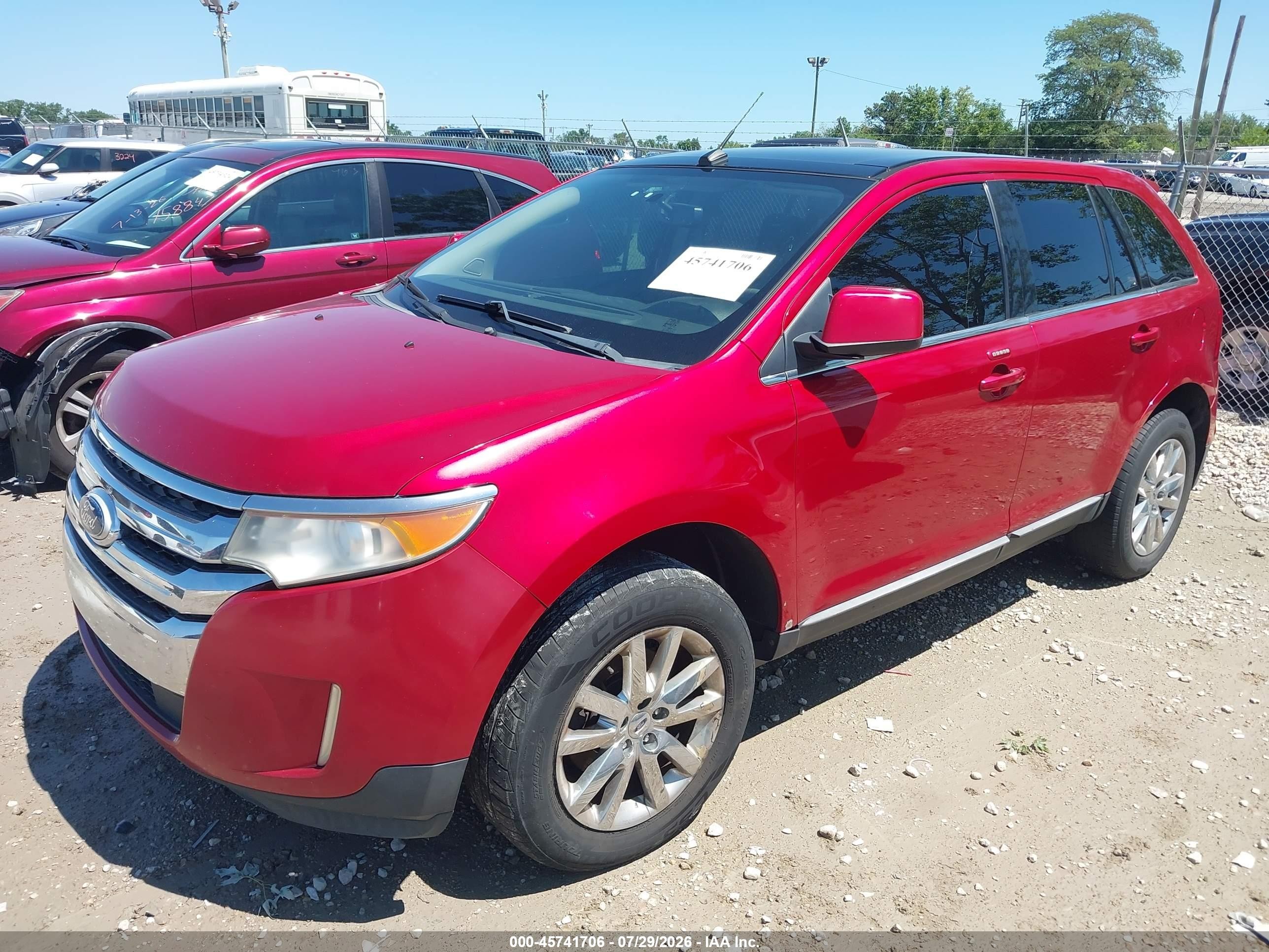 2011 Ford Edge Limited Red vin: 2FMDK3KCXBBA01142