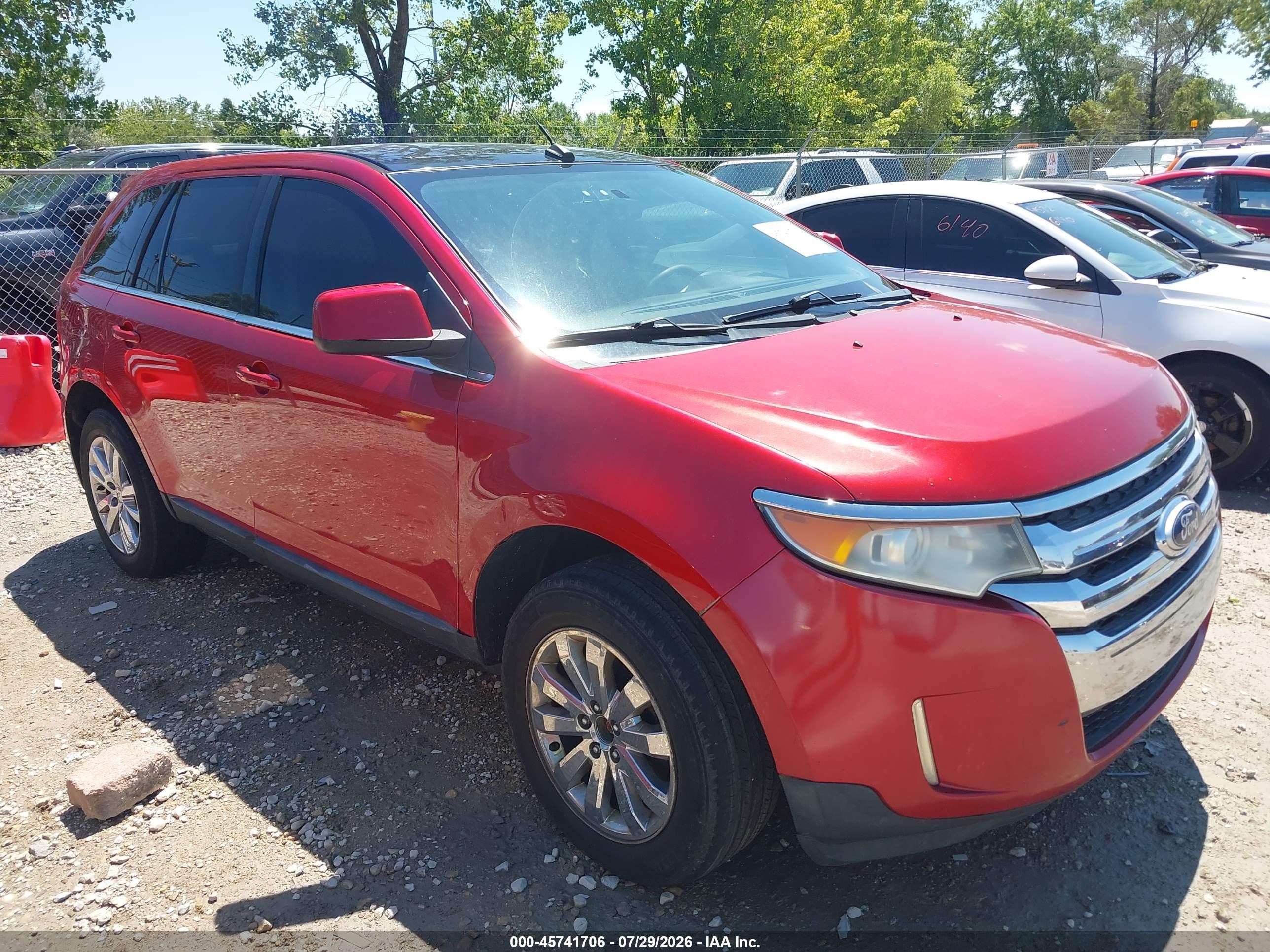 2011 Ford Edge Limited Red vin: 2FMDK3KCXBBA01142