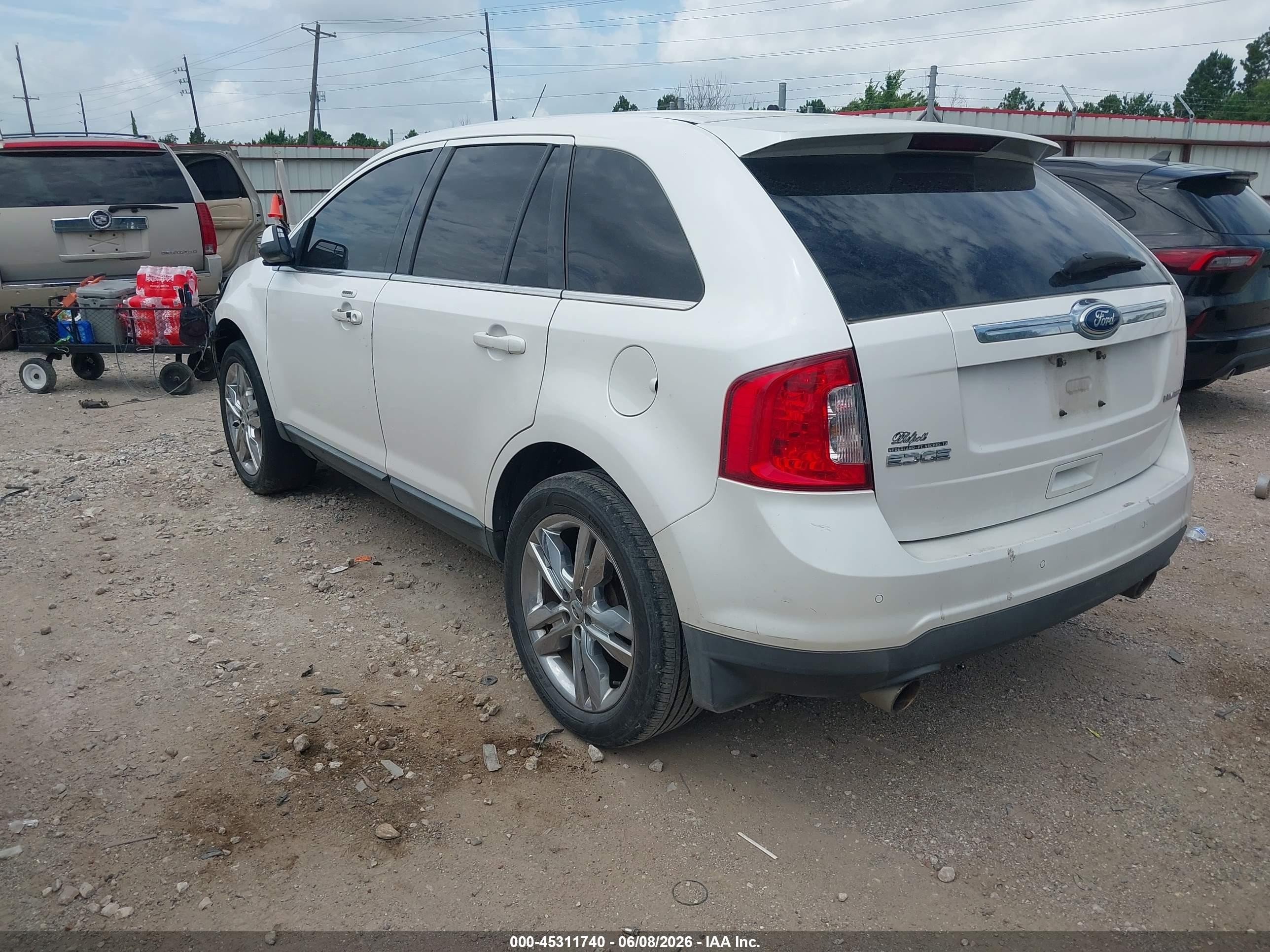 2011 Ford Edge Limited White vin: 2FMDK3KCXBBB67001