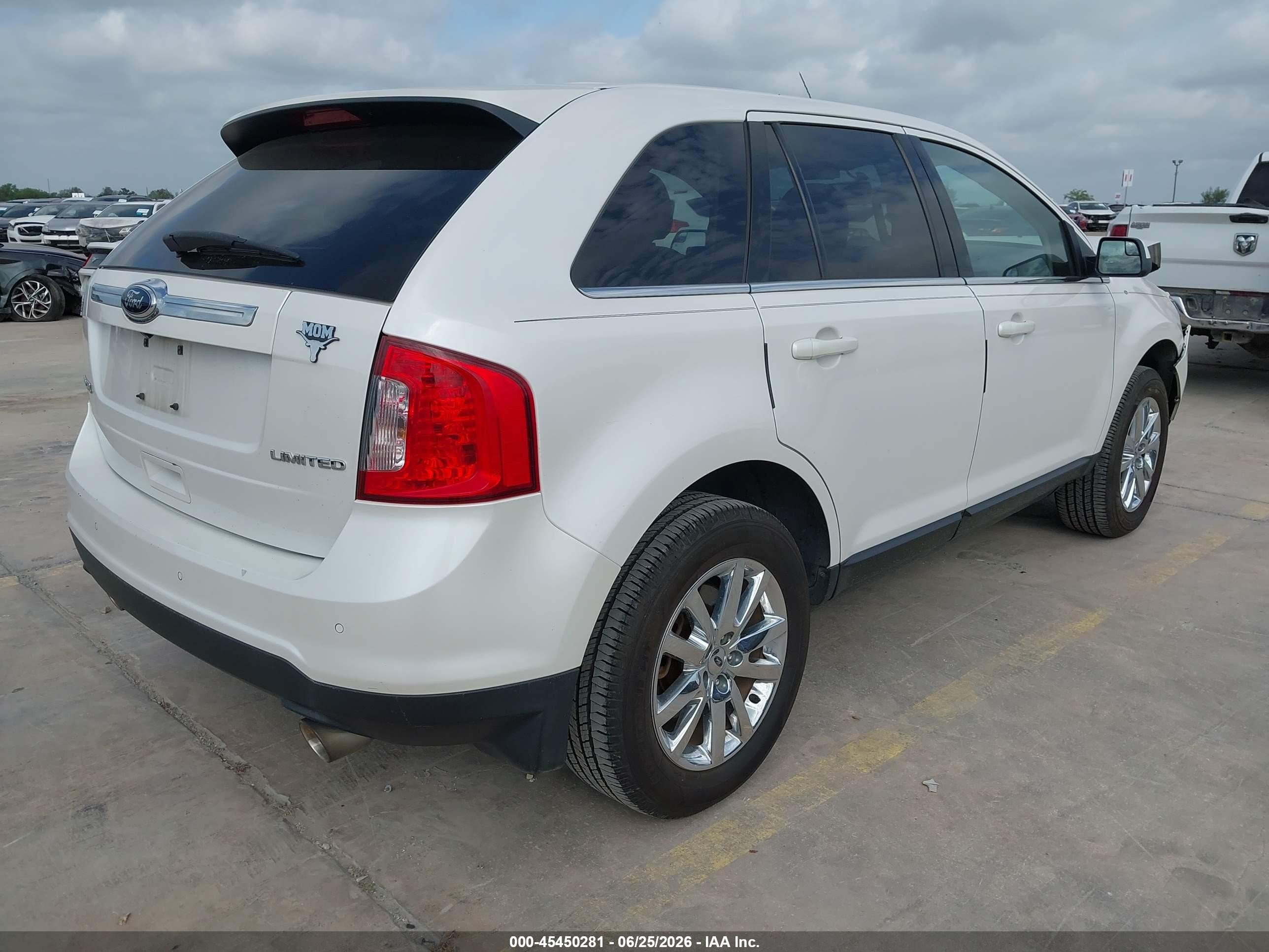 2013 Ford Edge Limited White vin: 2FMDK3KCXDBB02894
