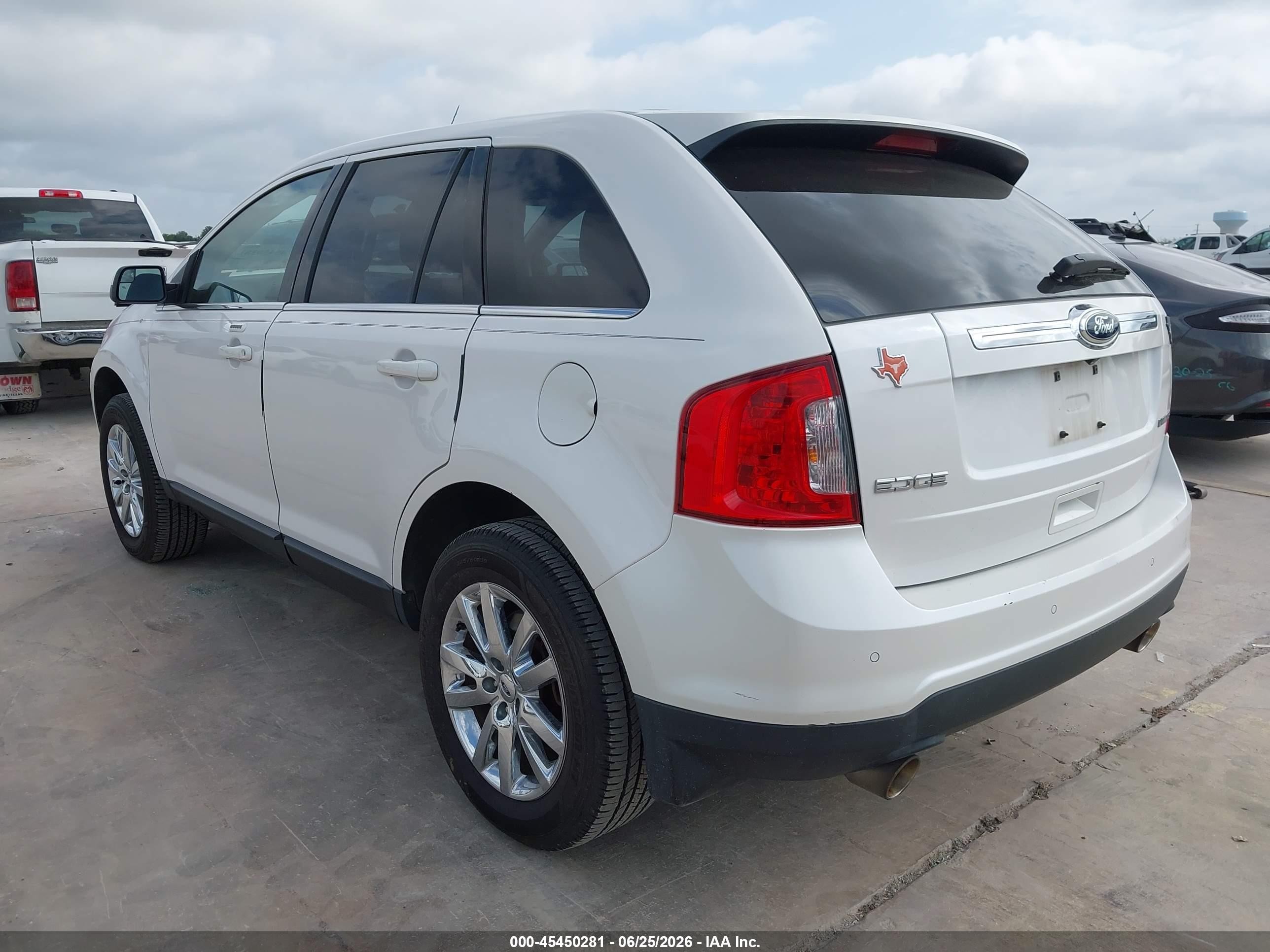 2013 Ford Edge Limited White vin: 2FMDK3KCXDBB02894