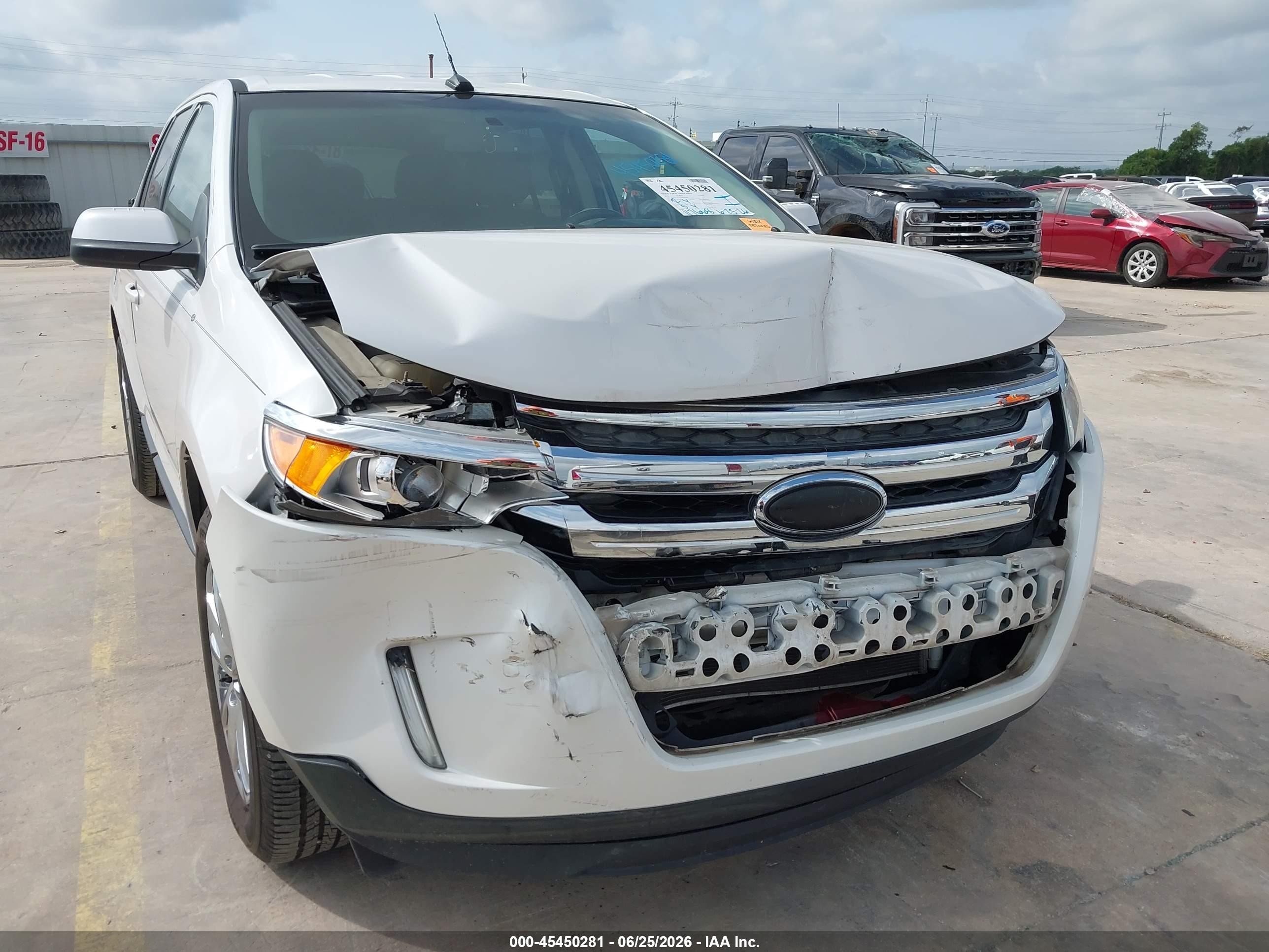2013 Ford Edge Limited White vin: 2FMDK3KCXDBB02894