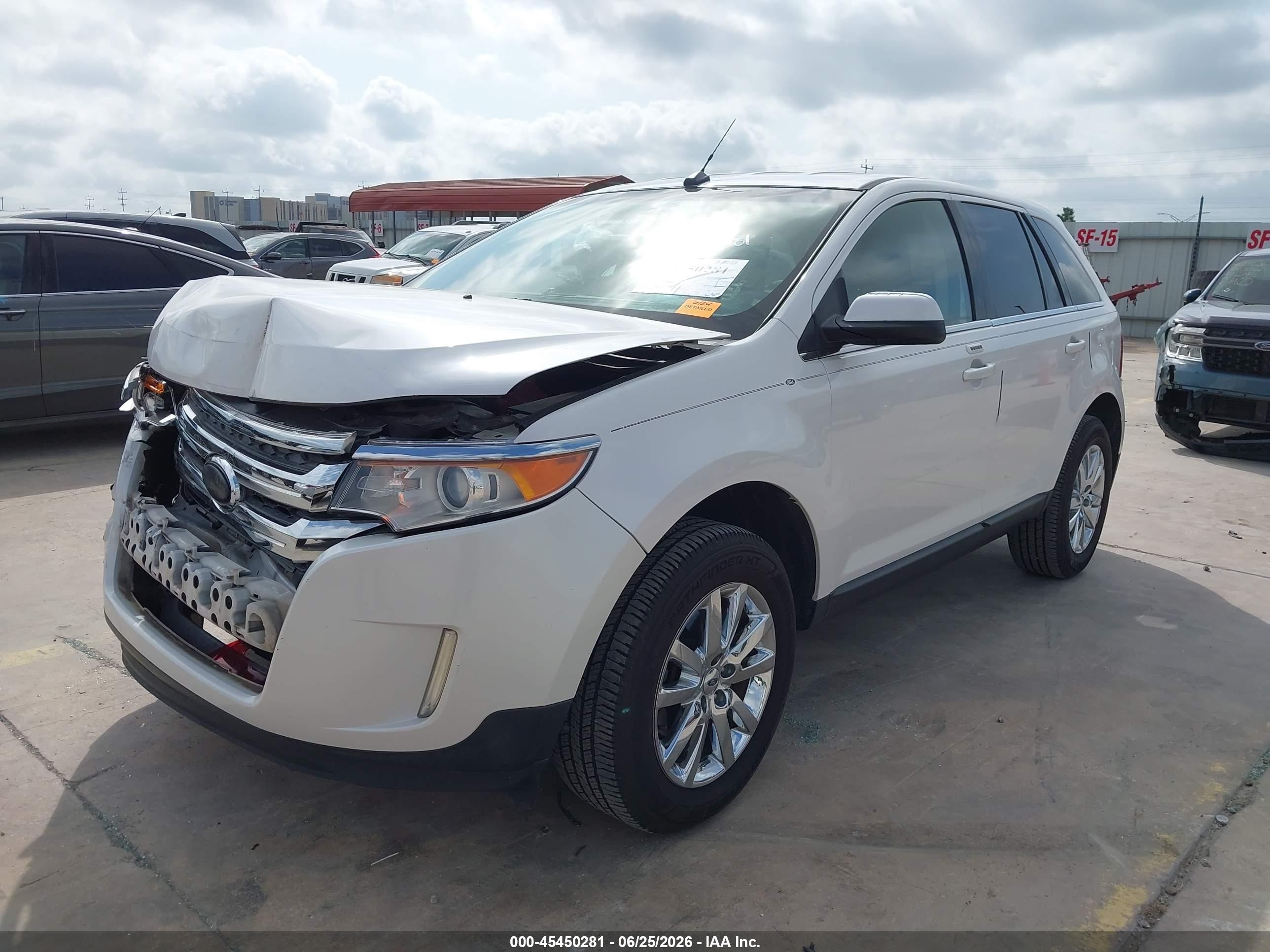 2013 Ford Edge Limited White vin: 2FMDK3KCXDBB02894