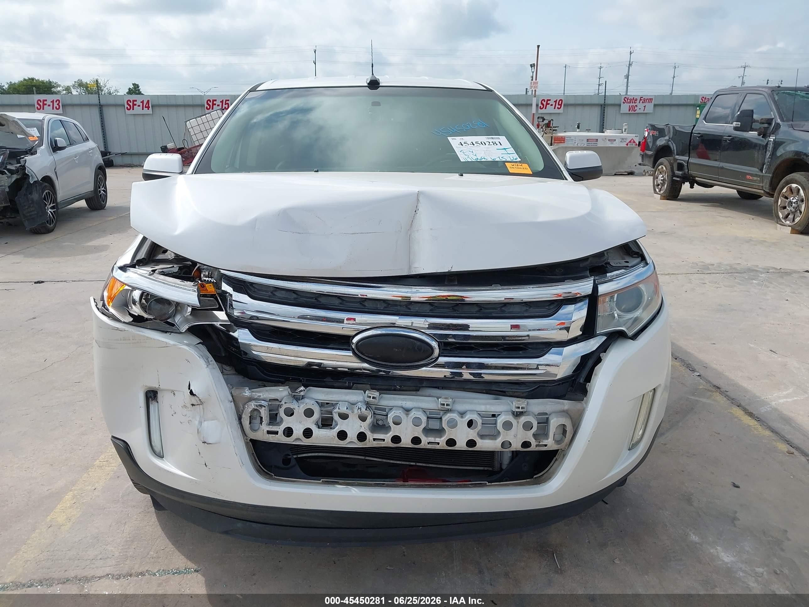 2013 Ford Edge Limited White vin: 2FMDK3KCXDBB02894