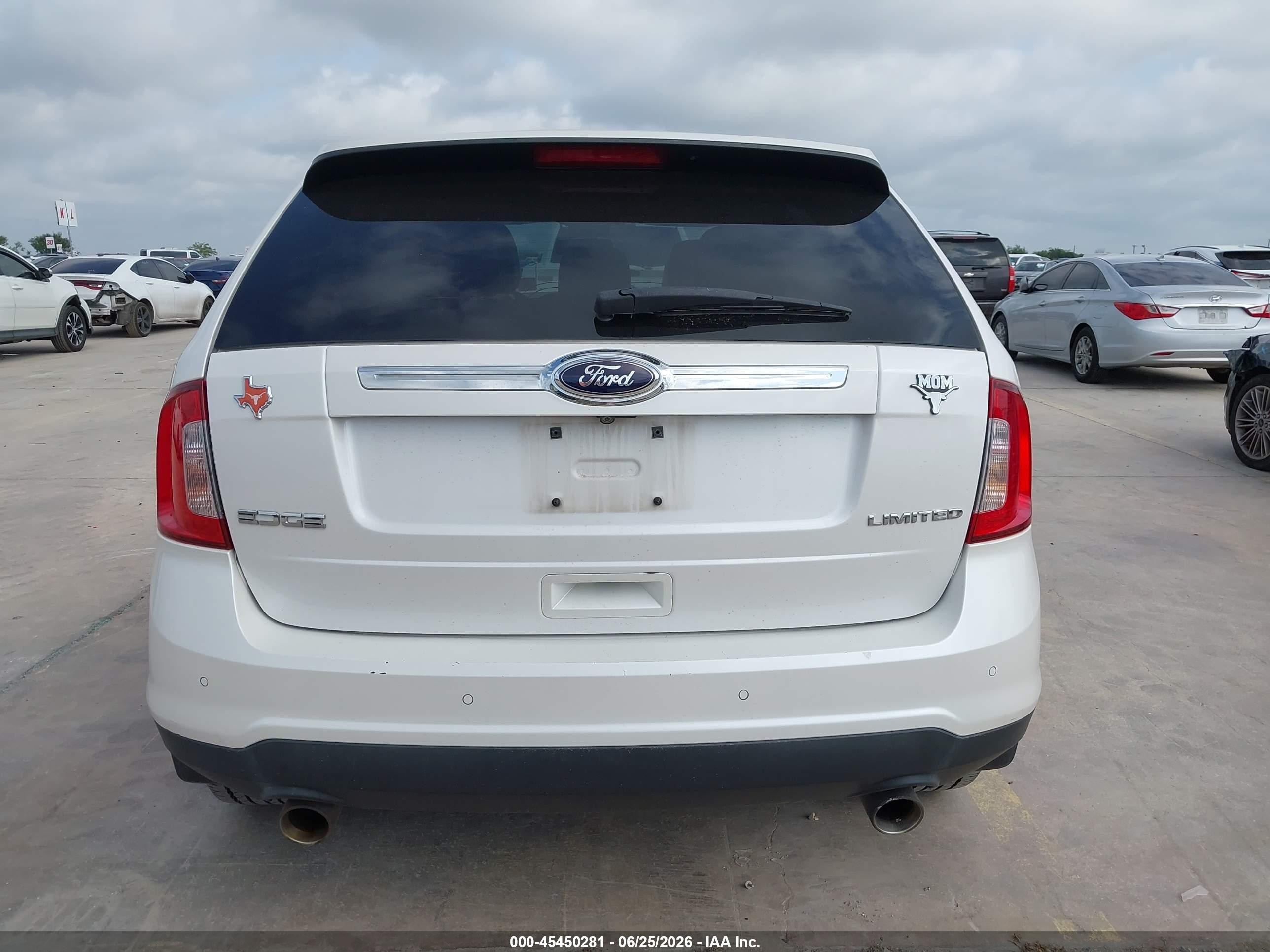 2013 Ford Edge Limited White vin: 2FMDK3KCXDBB02894