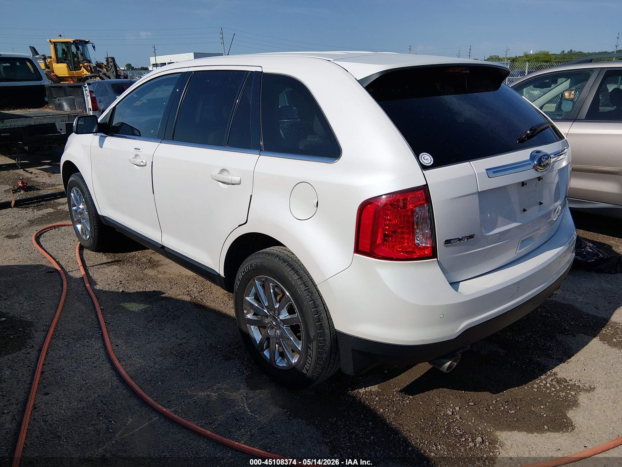 2013 Ford Edge Limited White vin: 2FMDK3KCXDBB47849