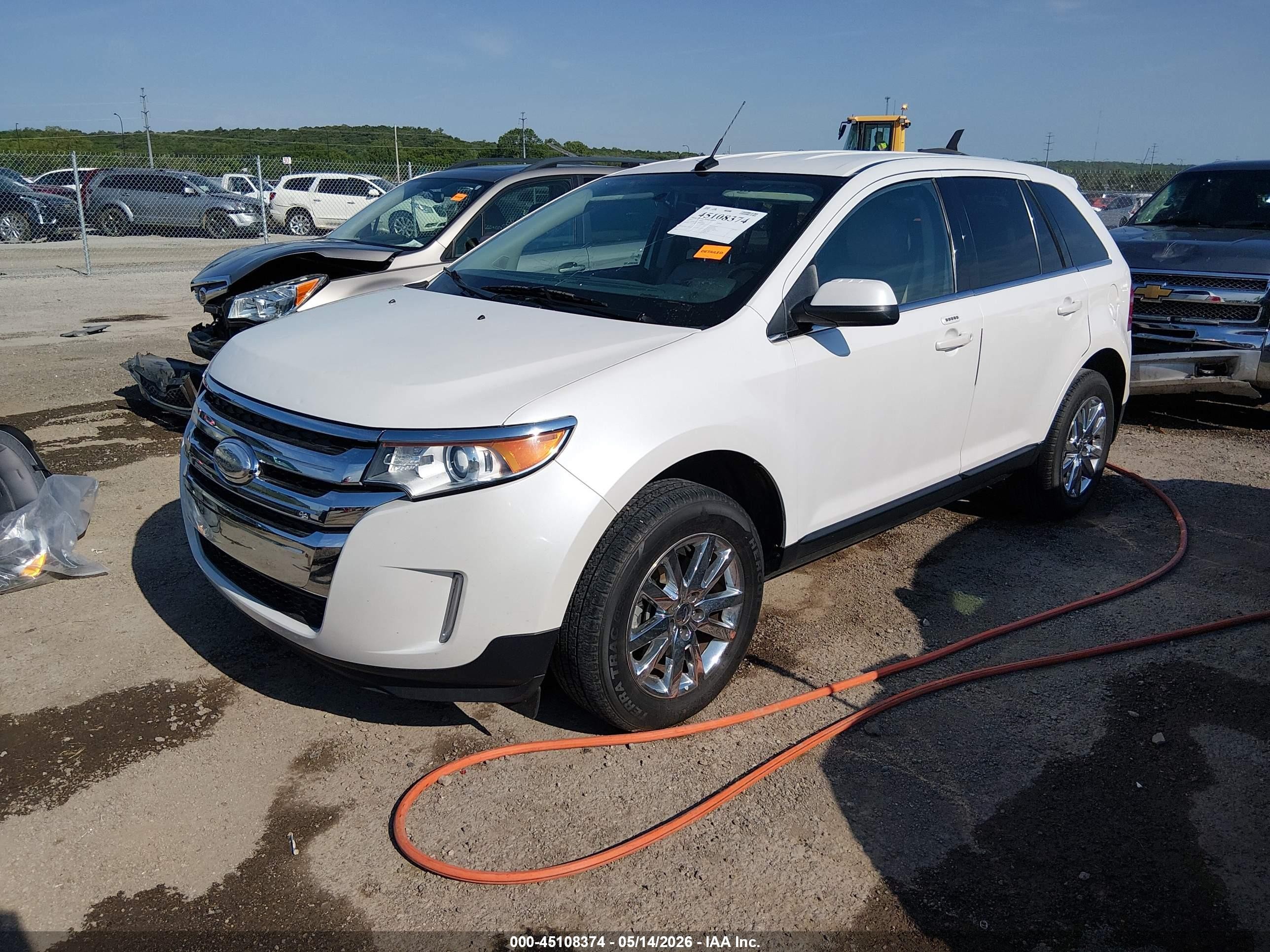 2013 Ford Edge Limited White vin: 2FMDK3KCXDBB47849