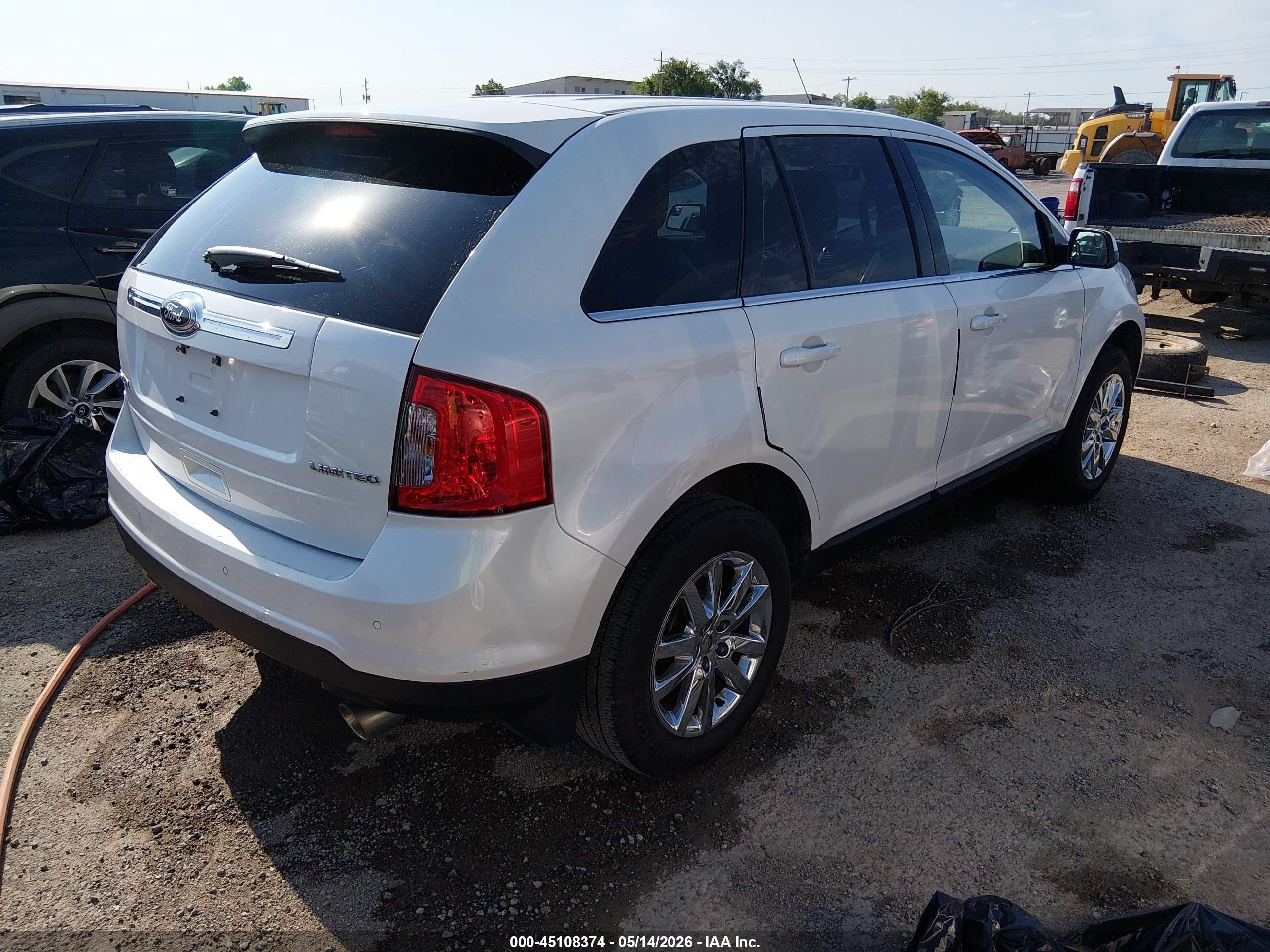 2013 Ford Edge Limited White vin: 2FMDK3KCXDBB47849