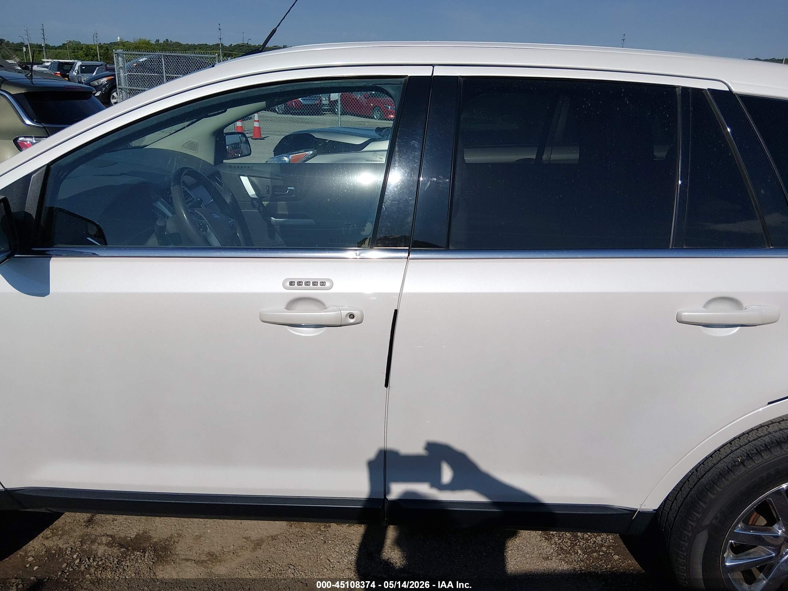 2013 Ford Edge Limited White vin: 2FMDK3KCXDBB47849