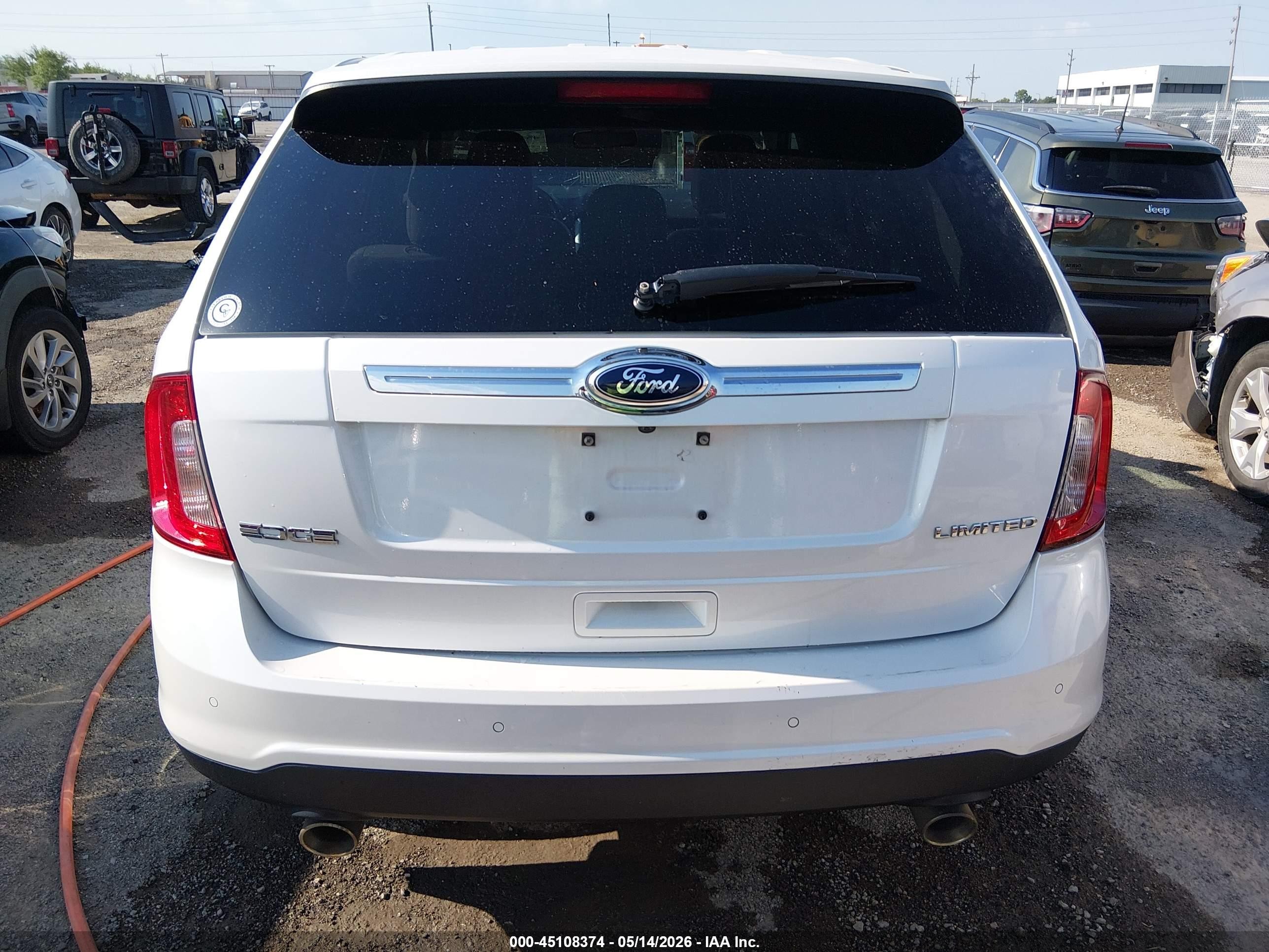 2013 Ford Edge Limited White vin: 2FMDK3KCXDBB47849