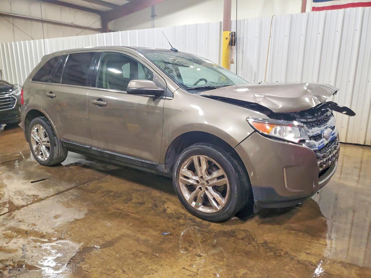 2013 Ford Edge Limited Tan vin: 2FMDK3KCXDBE30316