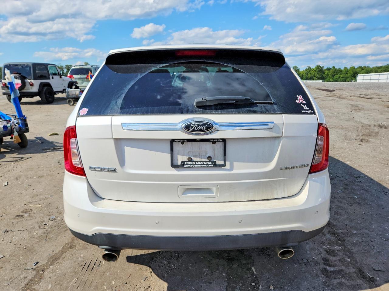 2014 Ford Edge Limited White vin: 2FMDK3KCXEBA08693