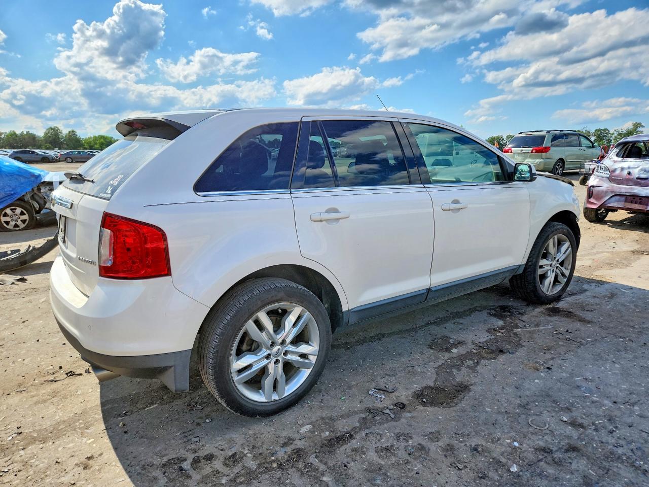 2014 Ford Edge Limited White vin: 2FMDK3KCXEBA08693