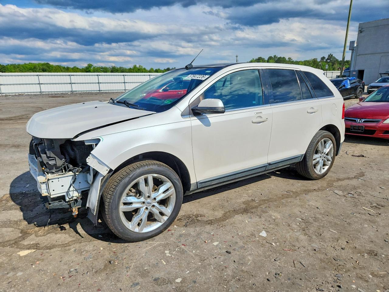 2014 Ford Edge Limited White vin: 2FMDK3KCXEBA08693