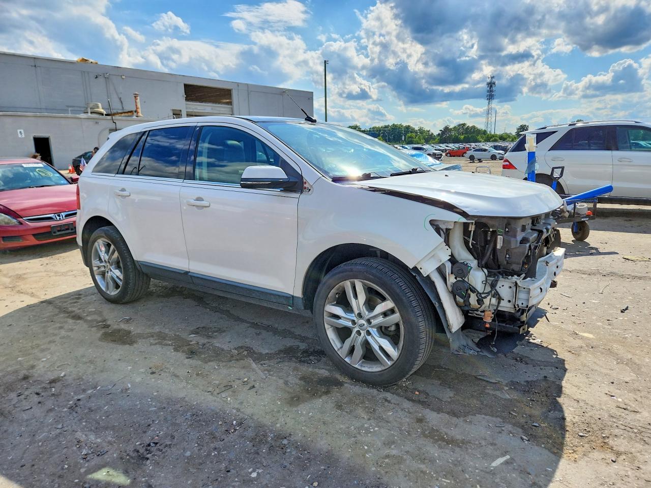 2014 Ford Edge Limited White vin: 2FMDK3KCXEBA08693