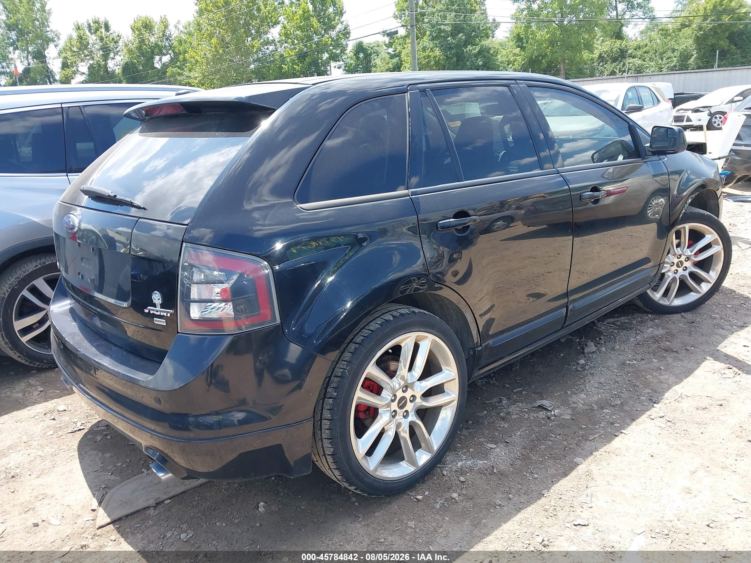 2009 Ford Edge Sport Black vin: 2FMDK40CX9BA82579