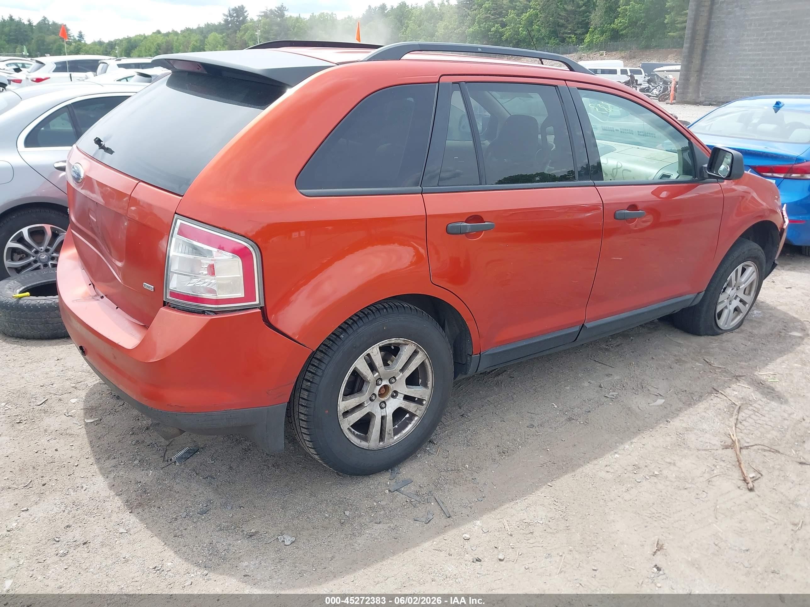 2007 Ford Edge Se Orange vin: 2FMDK46C87BA98977