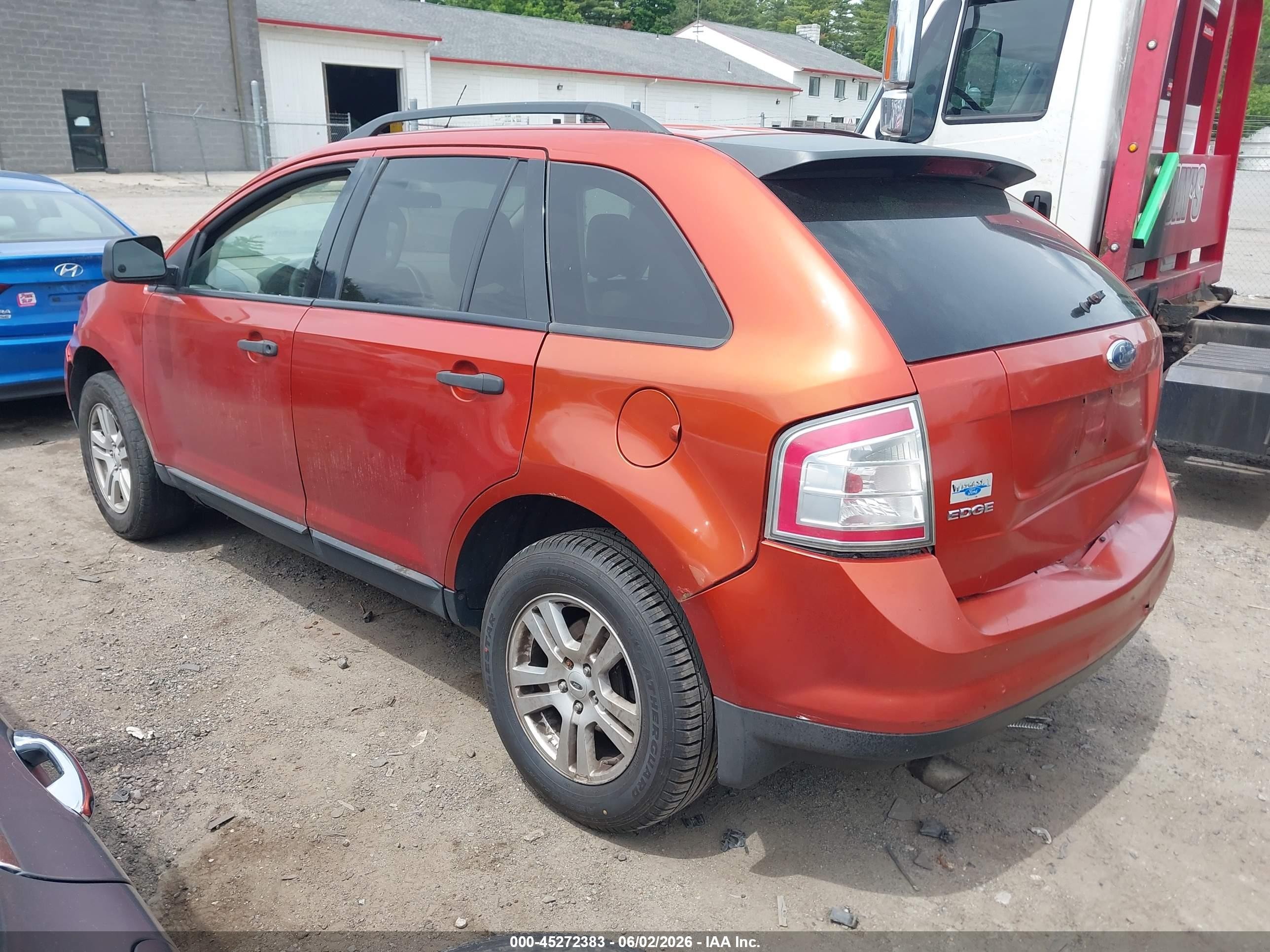2007 Ford Edge Se Orange vin: 2FMDK46C87BA98977
