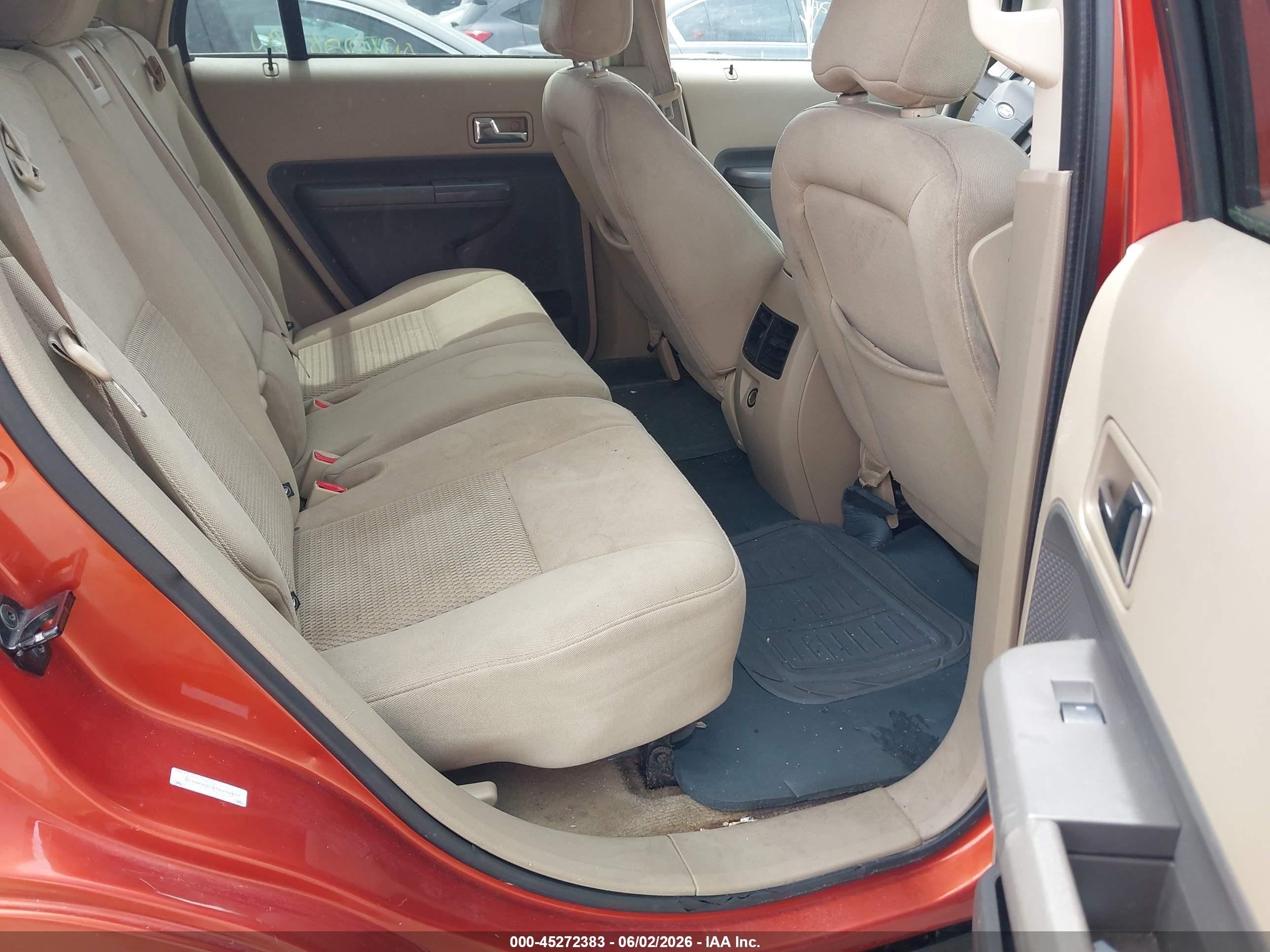 2007 Ford Edge Se Orange vin: 2FMDK46C87BA98977