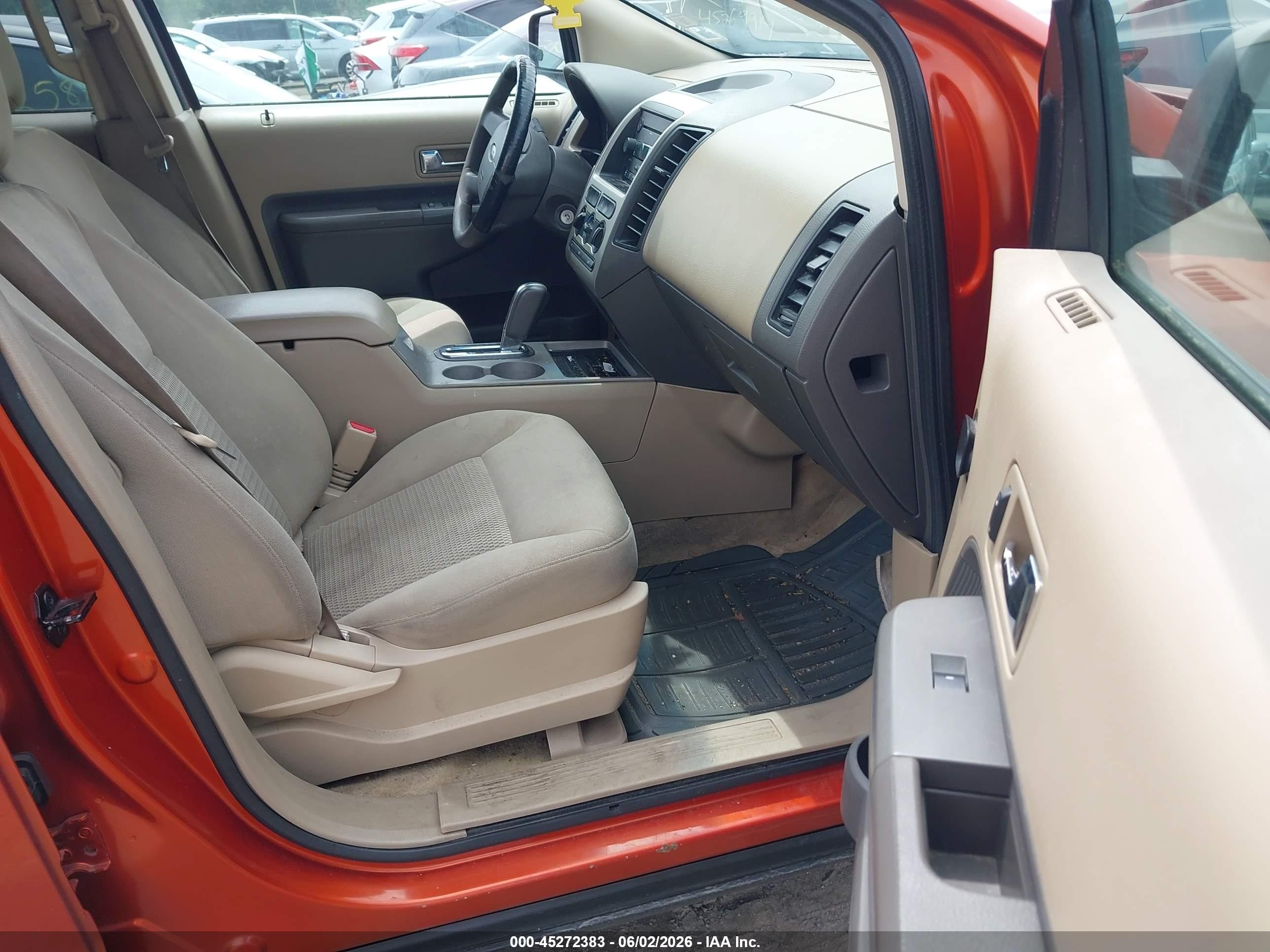 2007 Ford Edge Se Orange vin: 2FMDK46C87BA98977