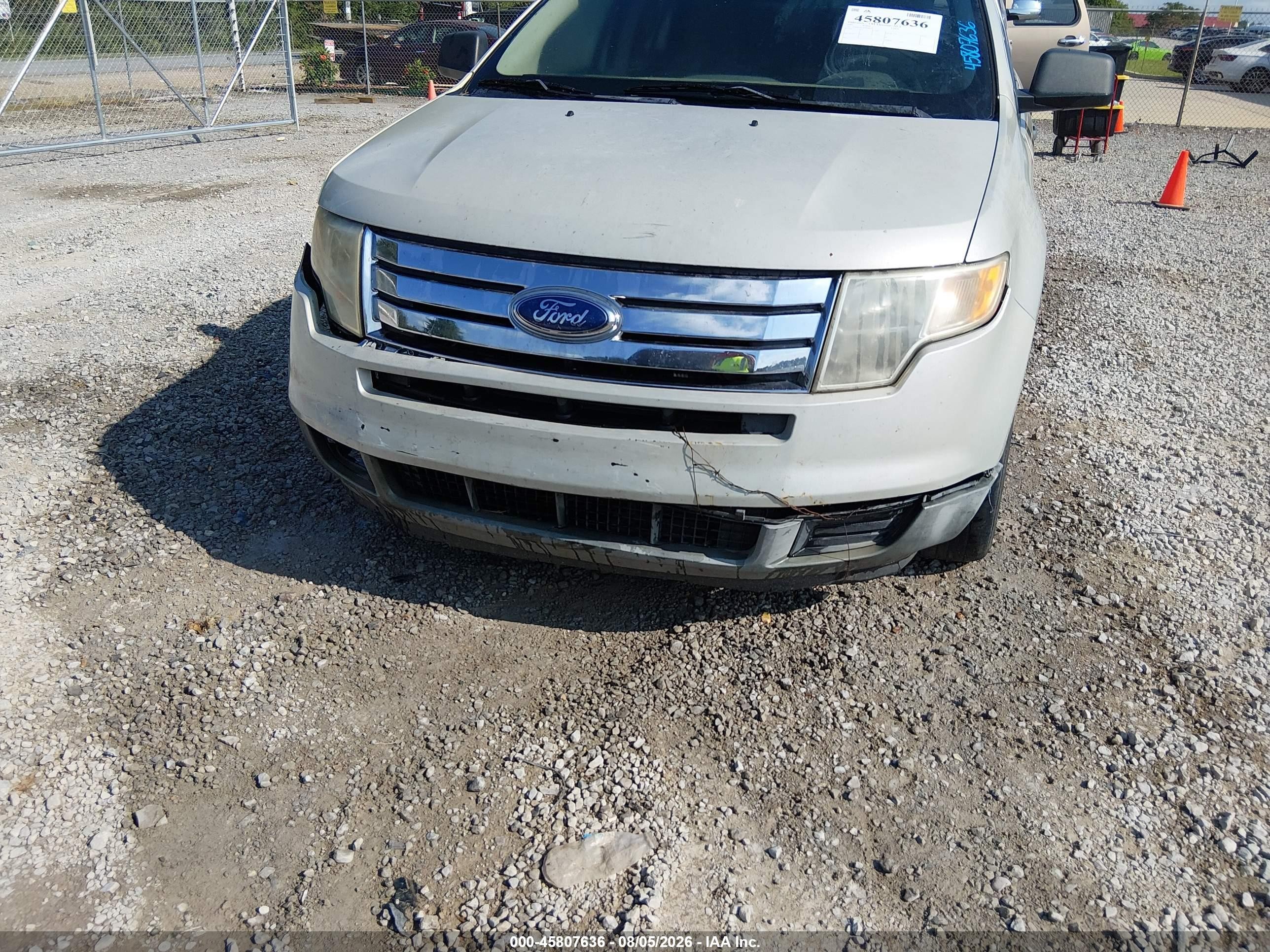 2007 Ford Edge Se Beige vin: 2FMDK46C87BB08164