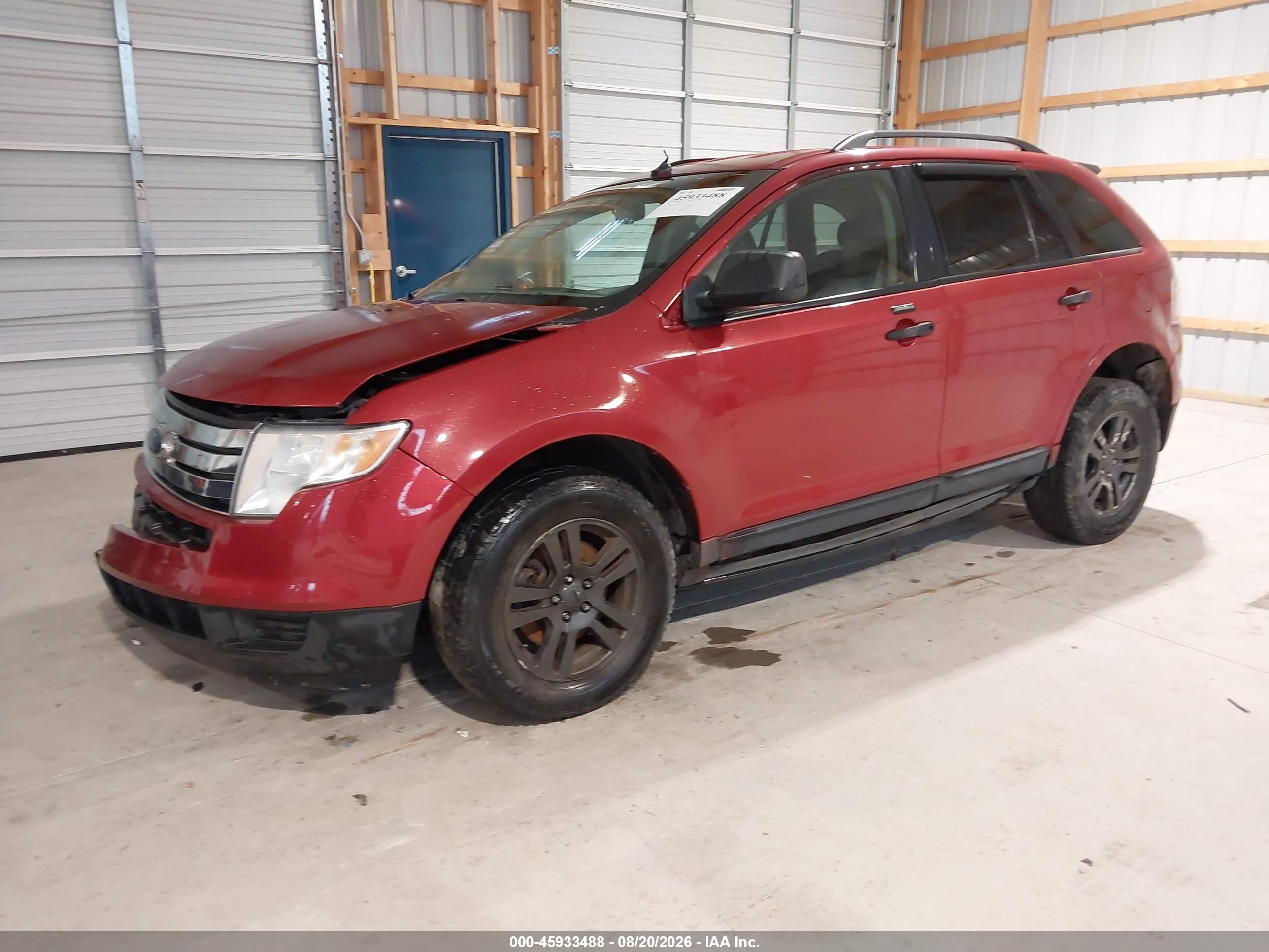 2007 Ford Edge Se Red vin: 2FMDK46C87BB09220