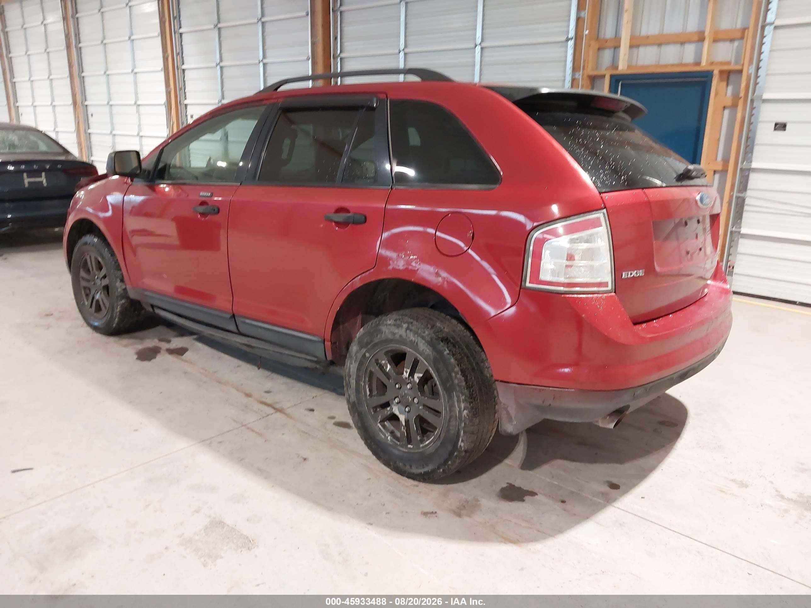 2007 Ford Edge Se Red vin: 2FMDK46C87BB09220