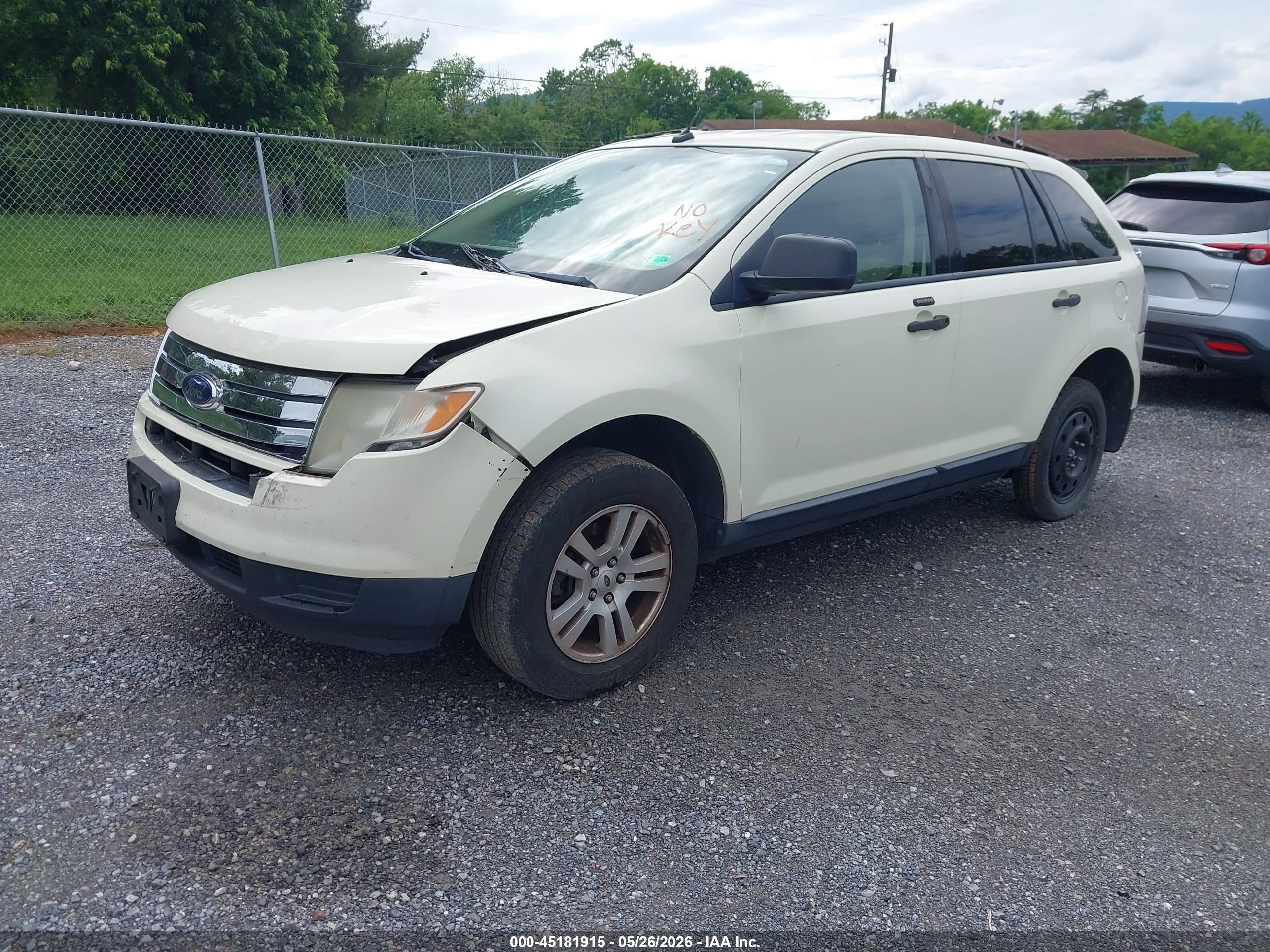 2007 Ford Edge Se White vin: 2FMDK46C97BB29881
