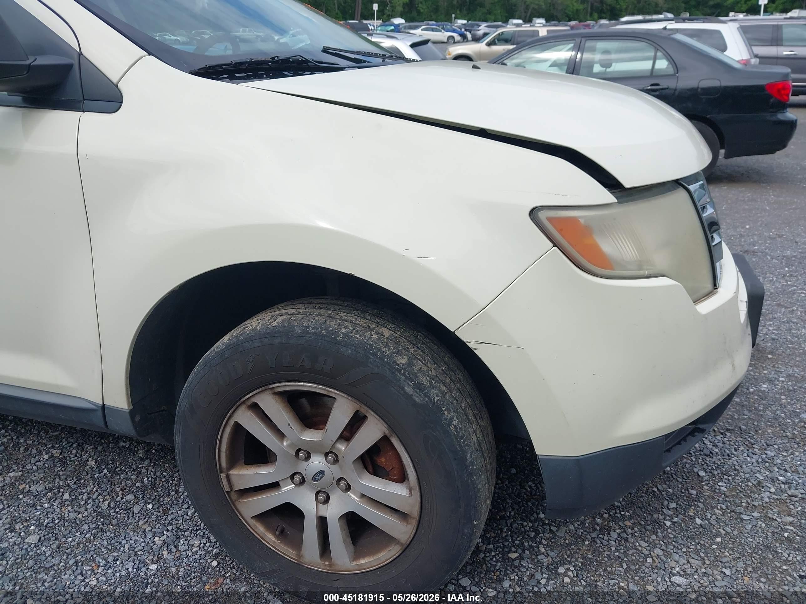 2007 Ford Edge Se White vin: 2FMDK46C97BB29881