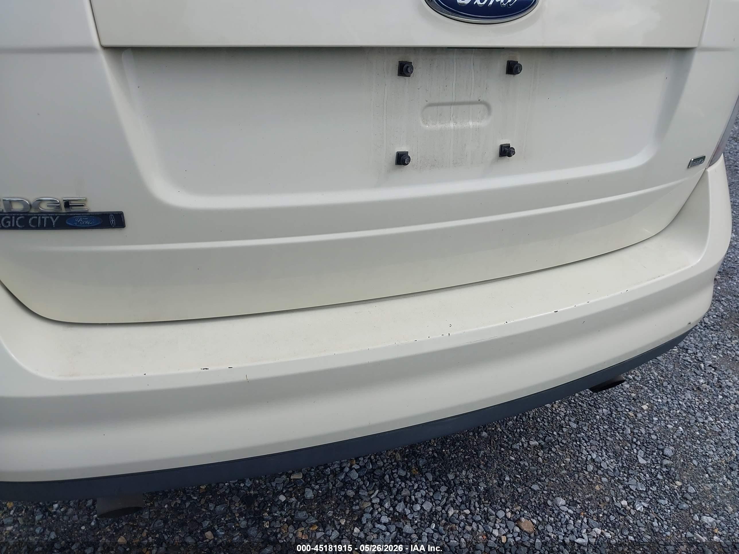 2007 Ford Edge Se White vin: 2FMDK46C97BB29881