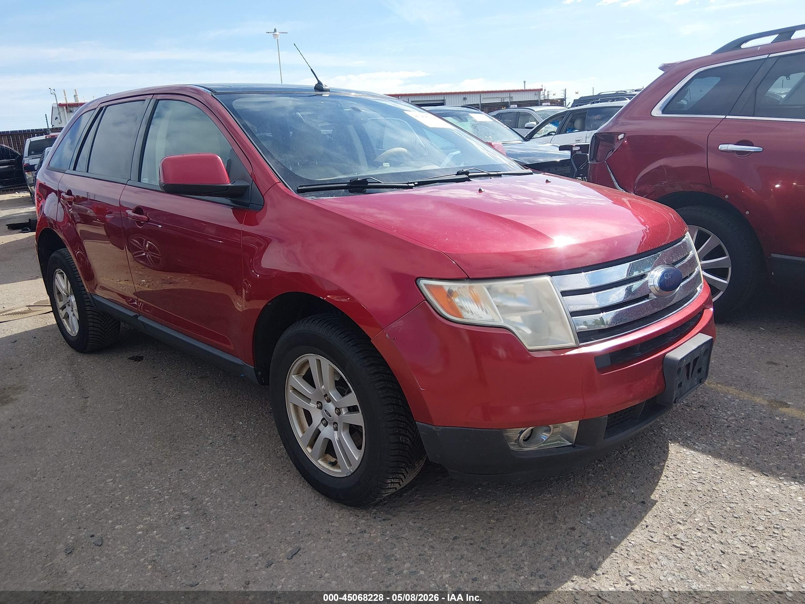 2007 Ford Edge Sel Red vin: 2FMDK48C07BA69504