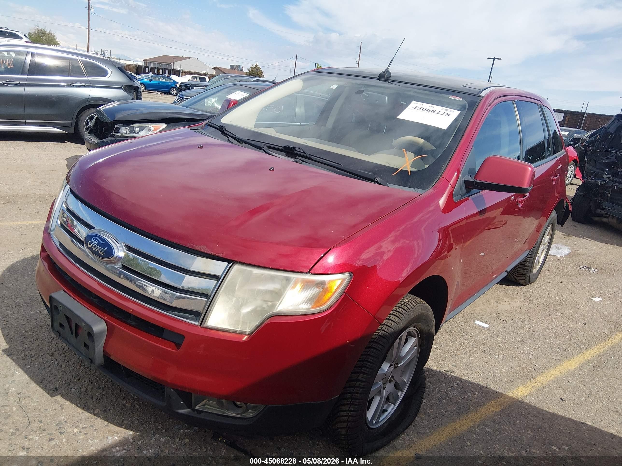 2007 Ford Edge Sel Red vin: 2FMDK48C07BA69504
