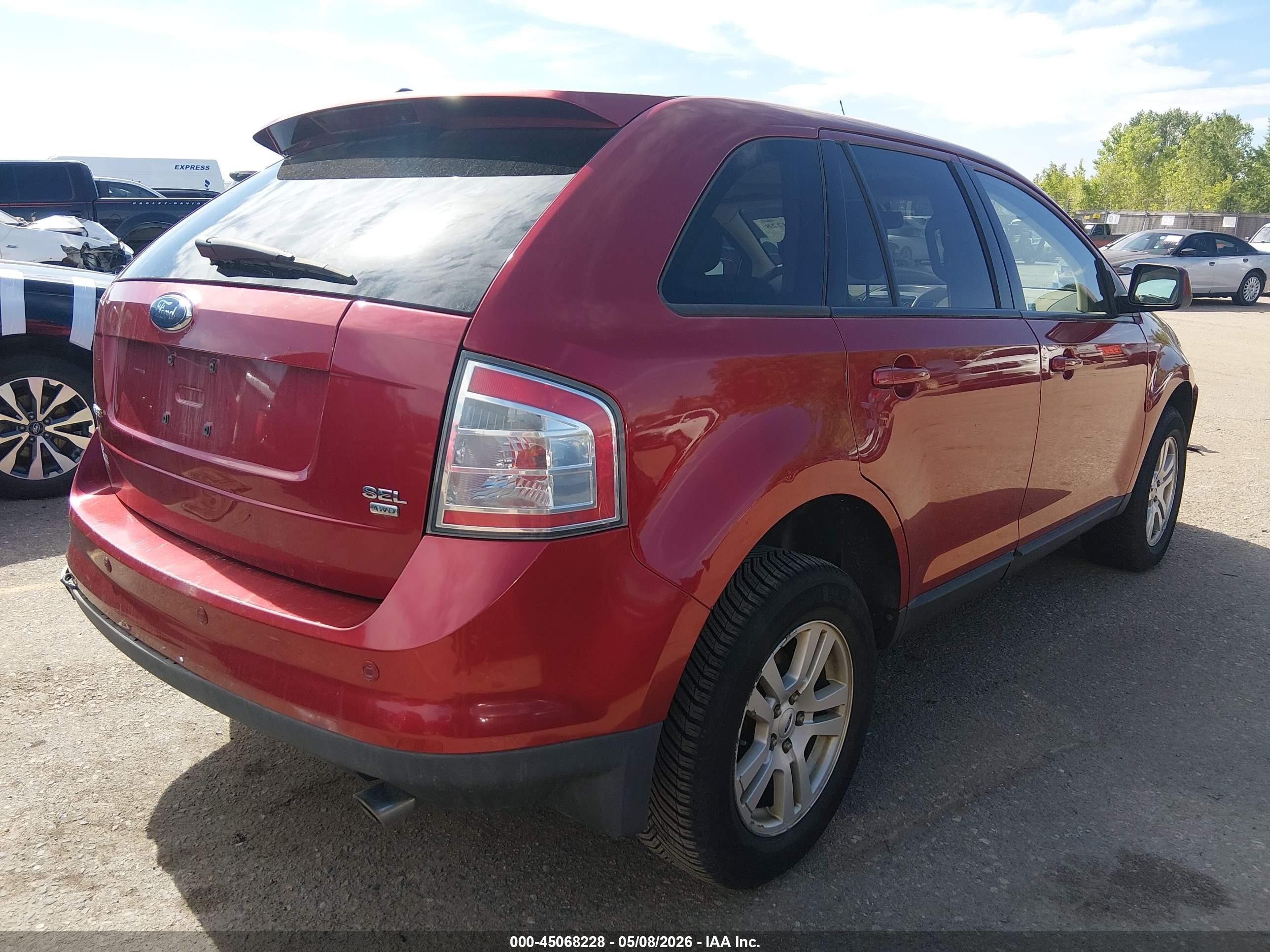 2007 Ford Edge Sel Red vin: 2FMDK48C07BA69504
