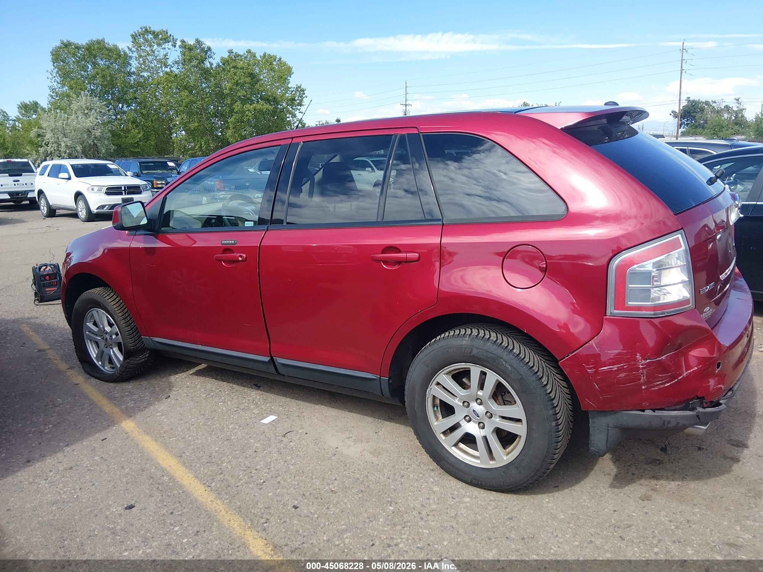 2007 Ford Edge Sel Red vin: 2FMDK48C07BA69504