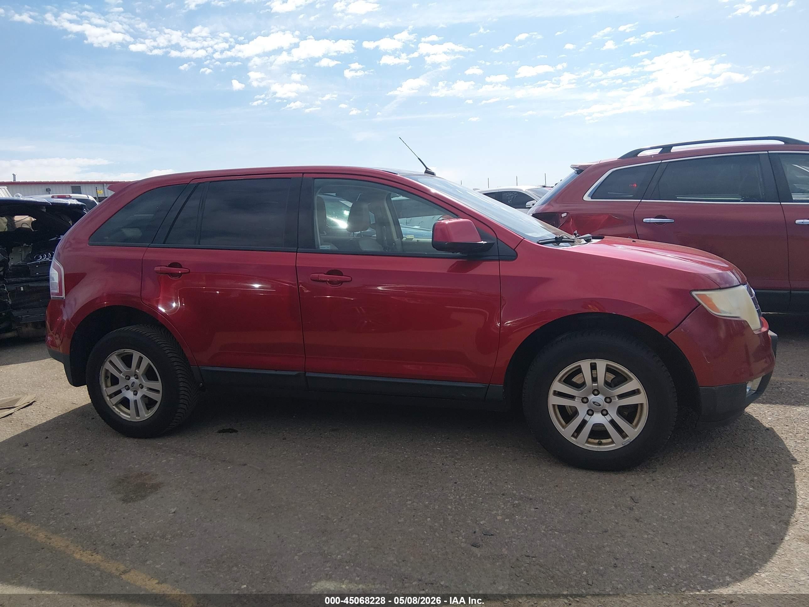 2007 Ford Edge Sel Red vin: 2FMDK48C07BA69504