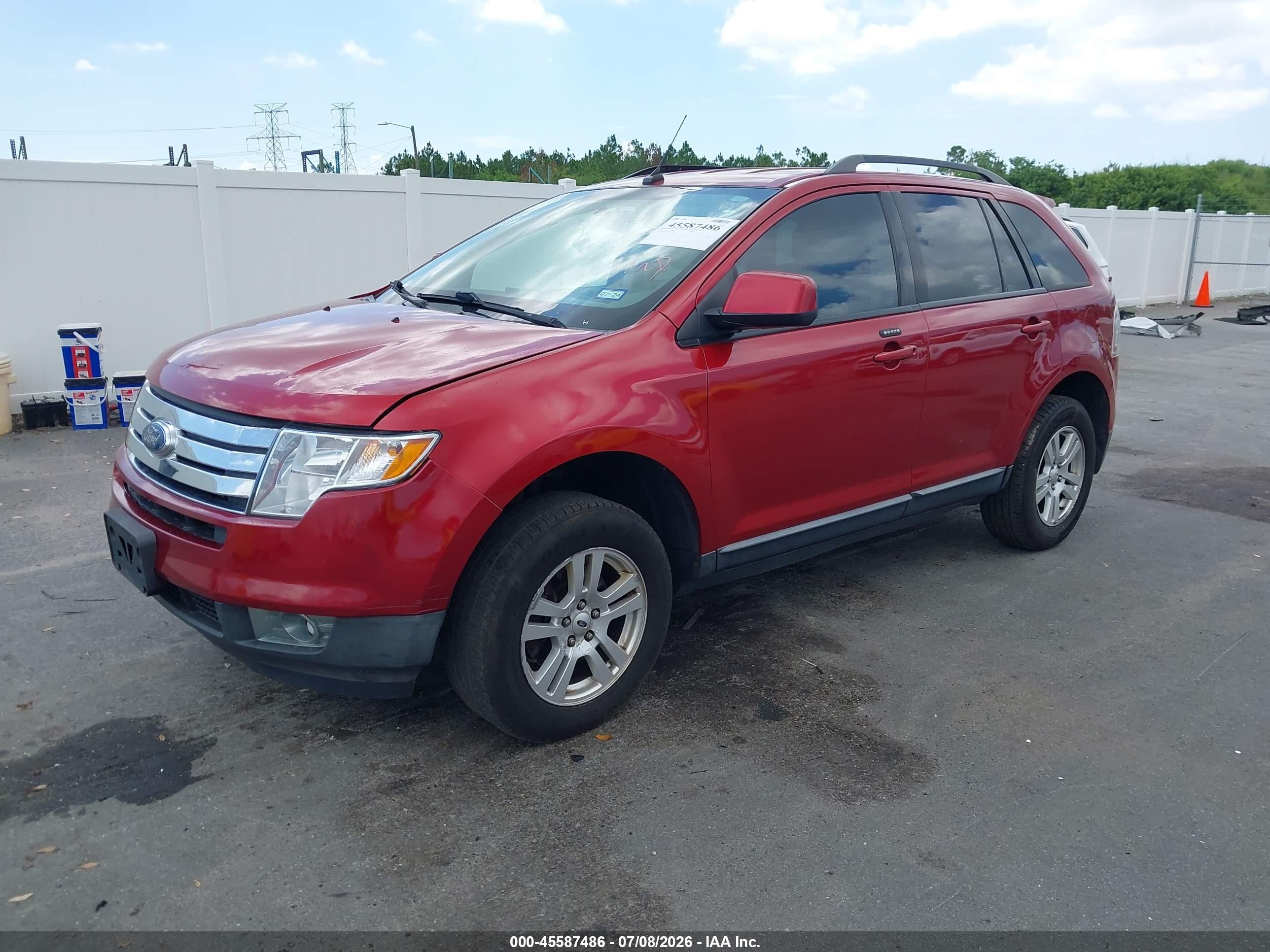 2008 Ford Edge Sel Red vin: 2FMDK48C08BA30784